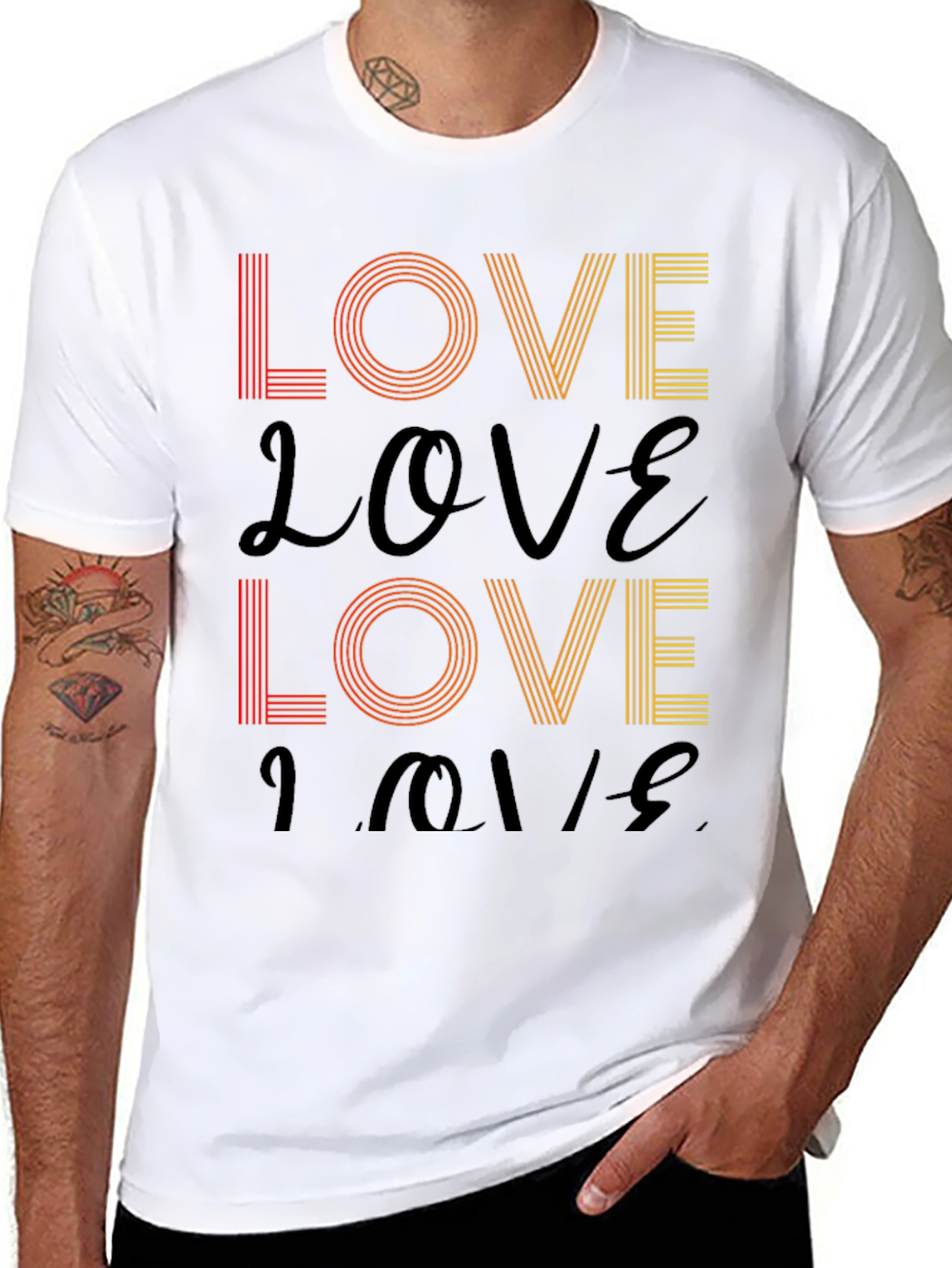 Retro Love T-Shirt - Stylish Graphic Tee
