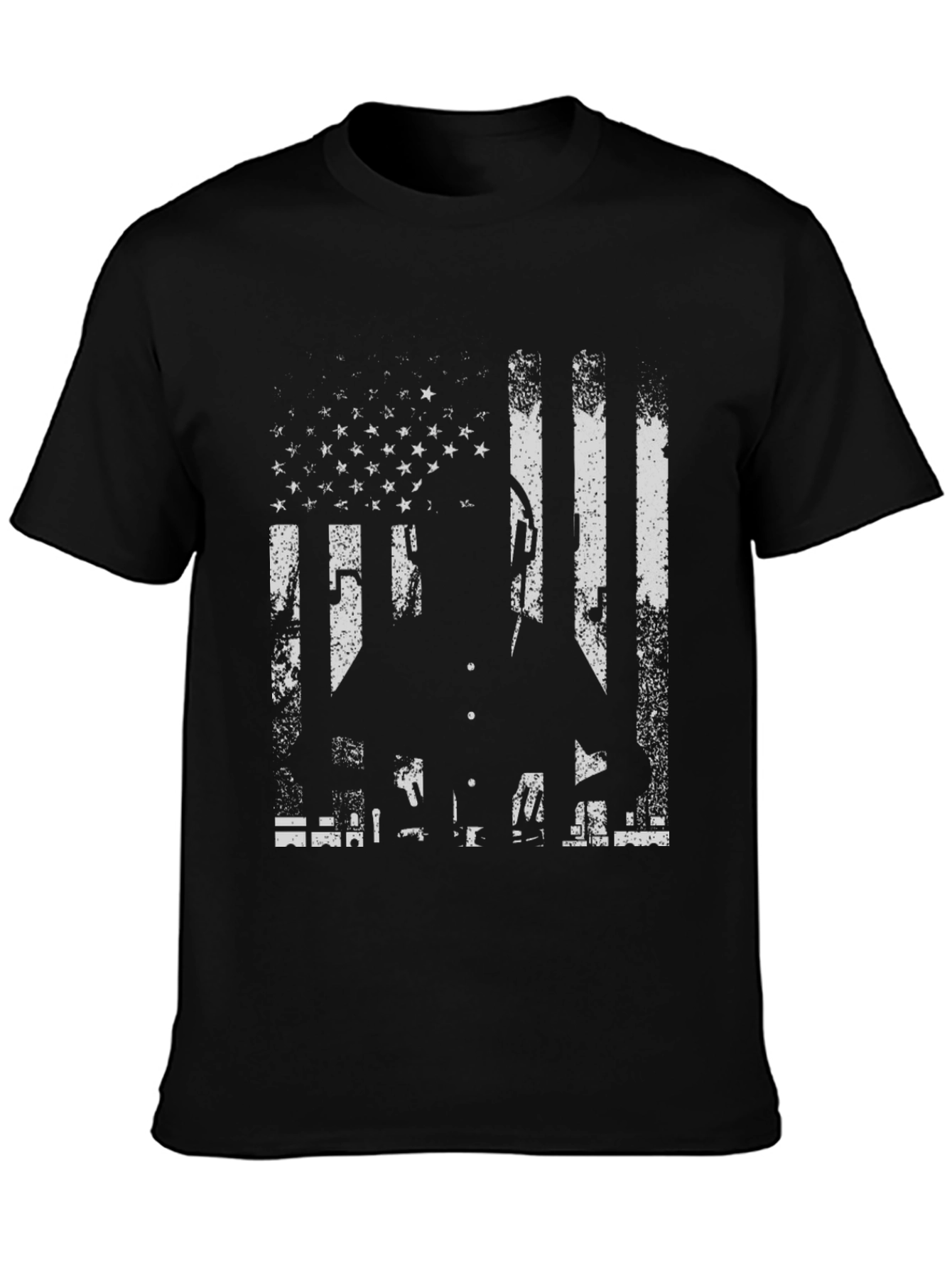 American Flag Silhouette T-Shirt - Patriotic Style