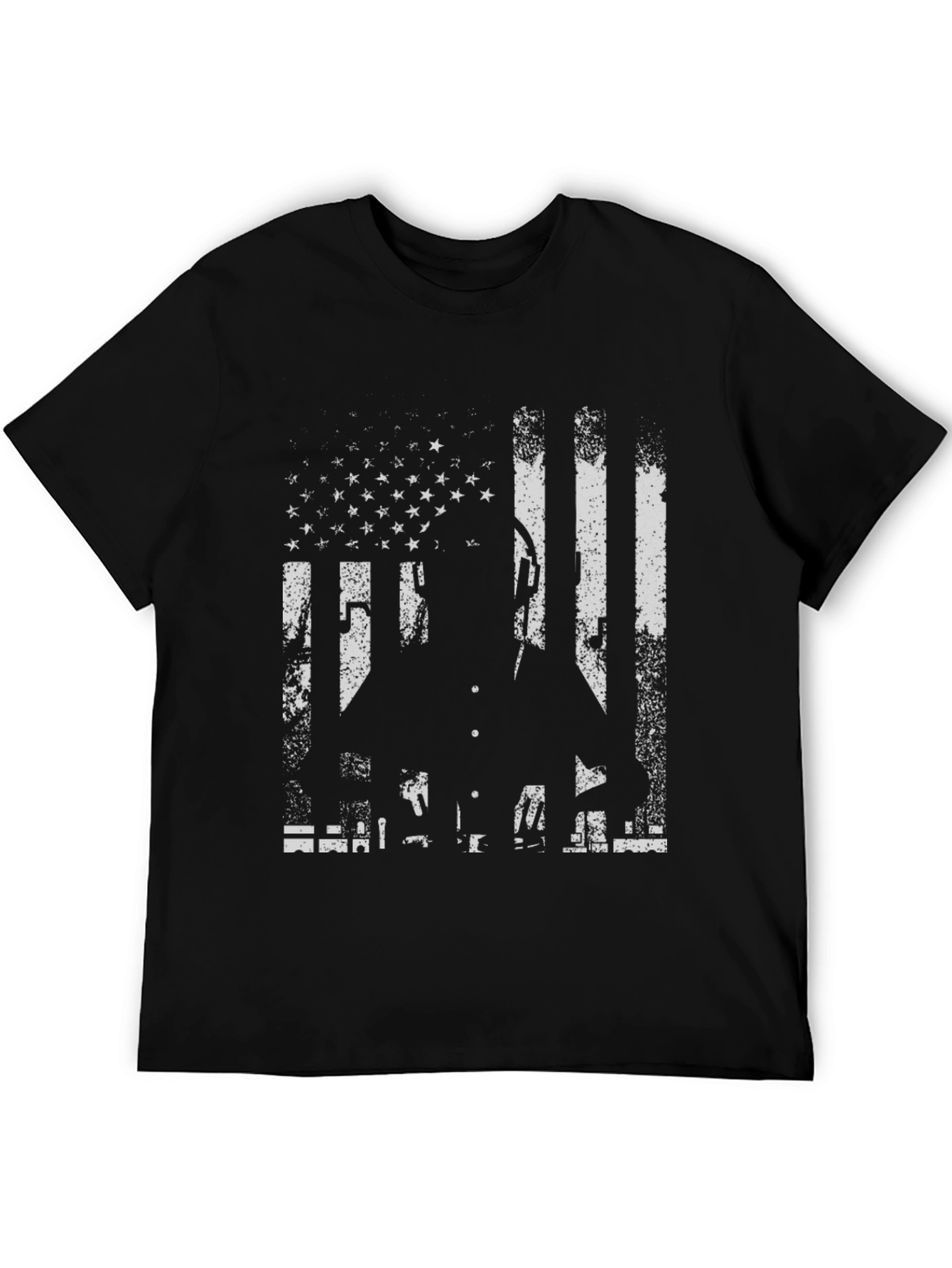 American Flag Silhouette T-Shirt - Patriotic Style