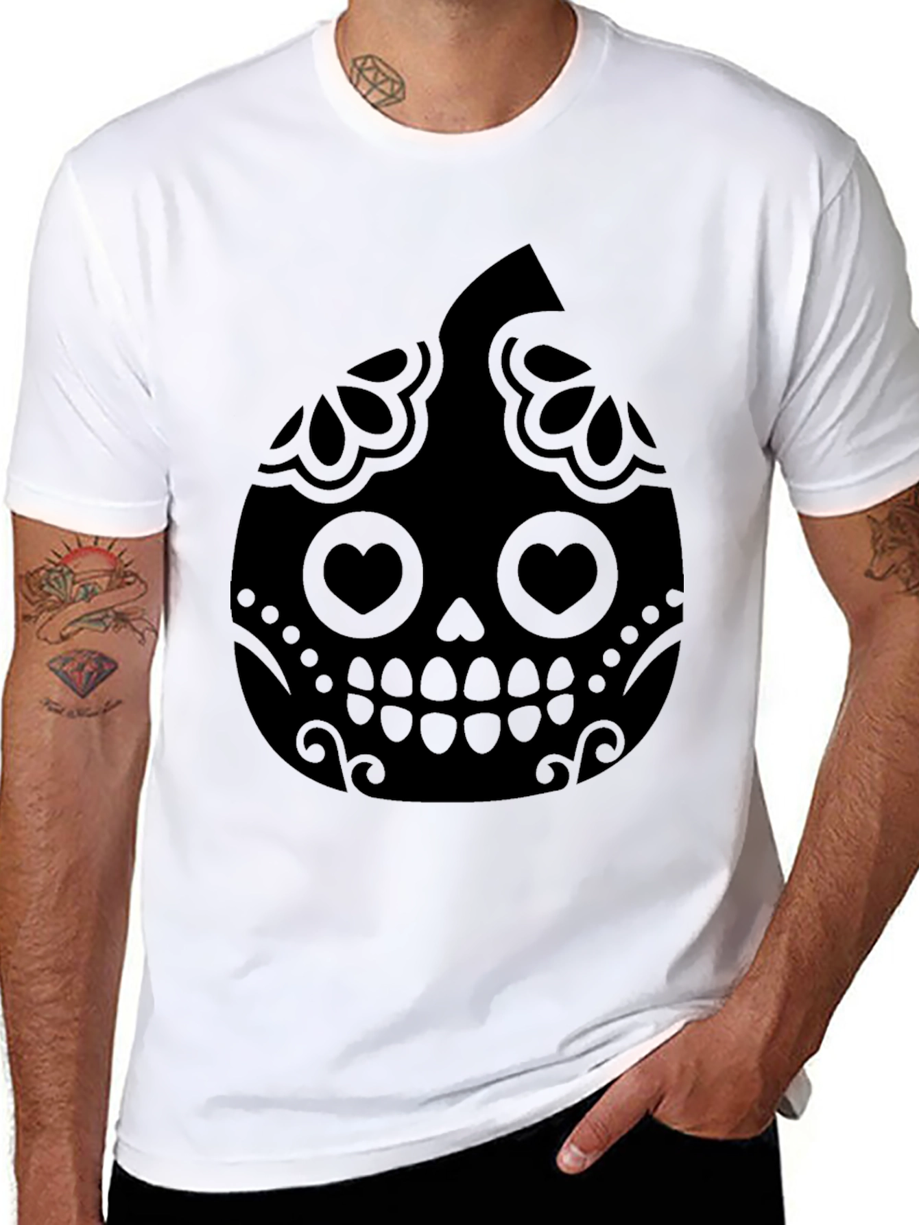 Sugar Skull Pumpkin Halloween T-Shirt