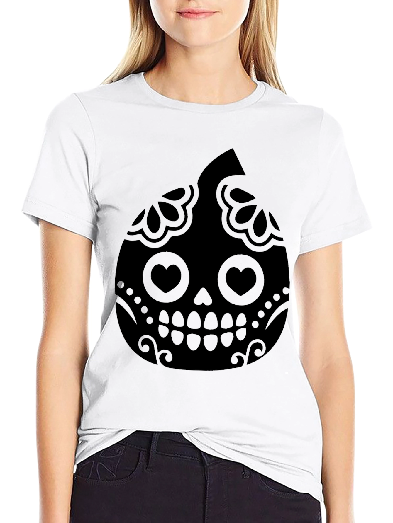 Sugar Skull Pumpkin Halloween T-Shirt