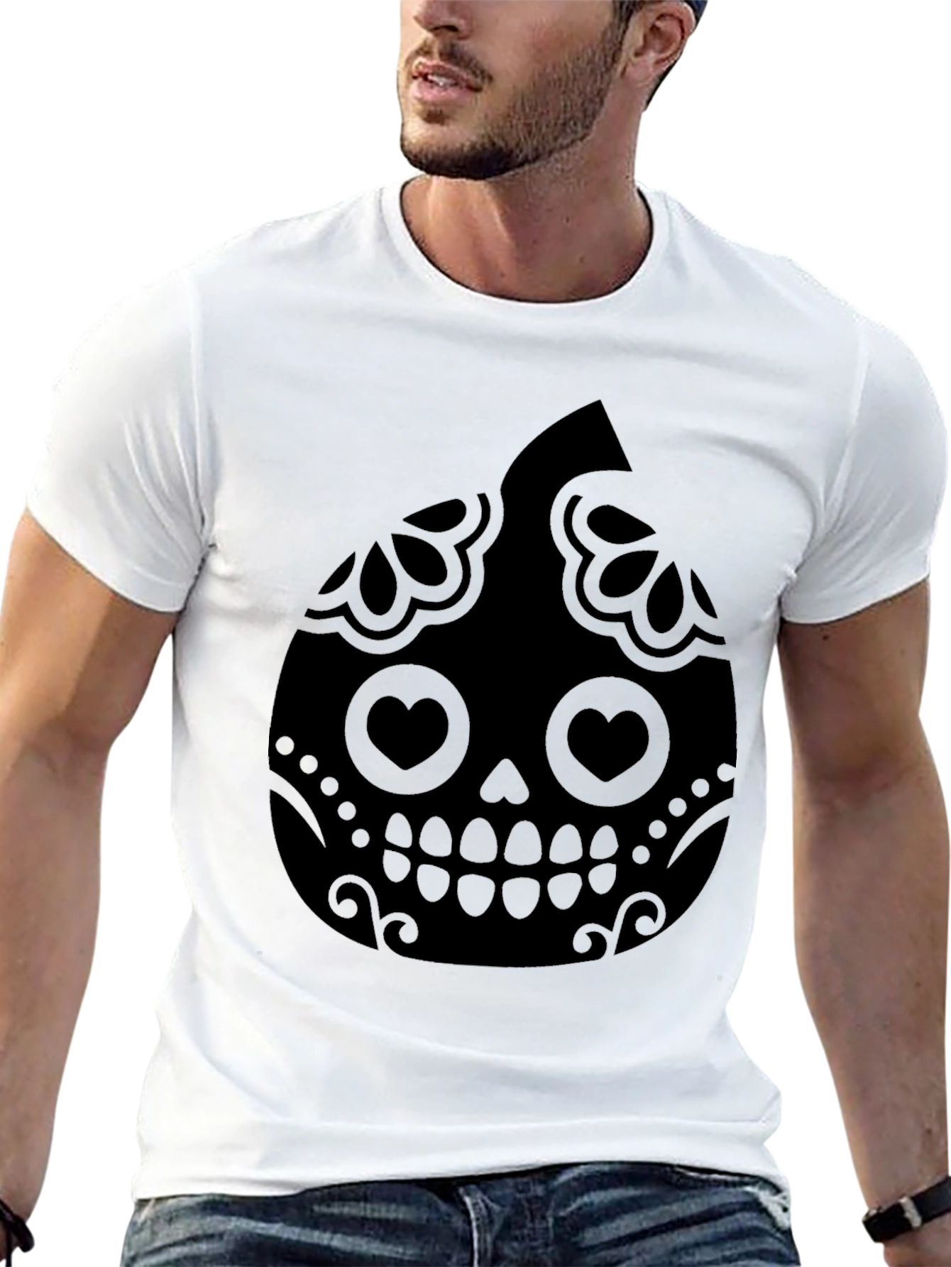 Sugar Skull Pumpkin Halloween T-Shirt