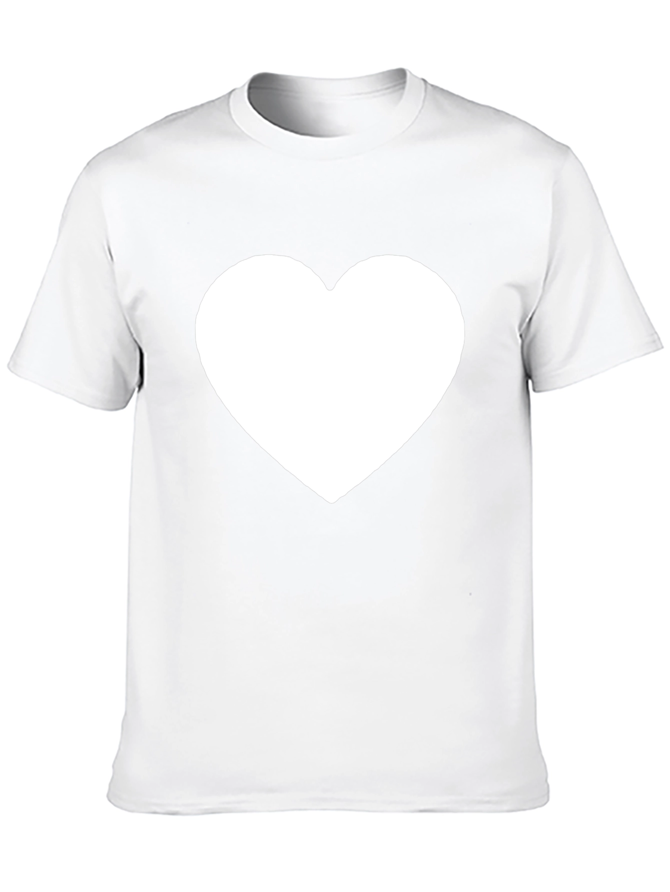 Black T-Shirt with White Heart