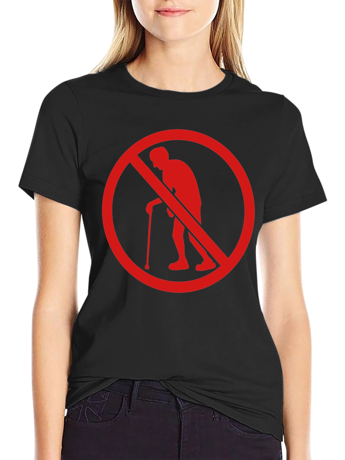 No Old People T-Shirt Funny Novelty Graphic Tee