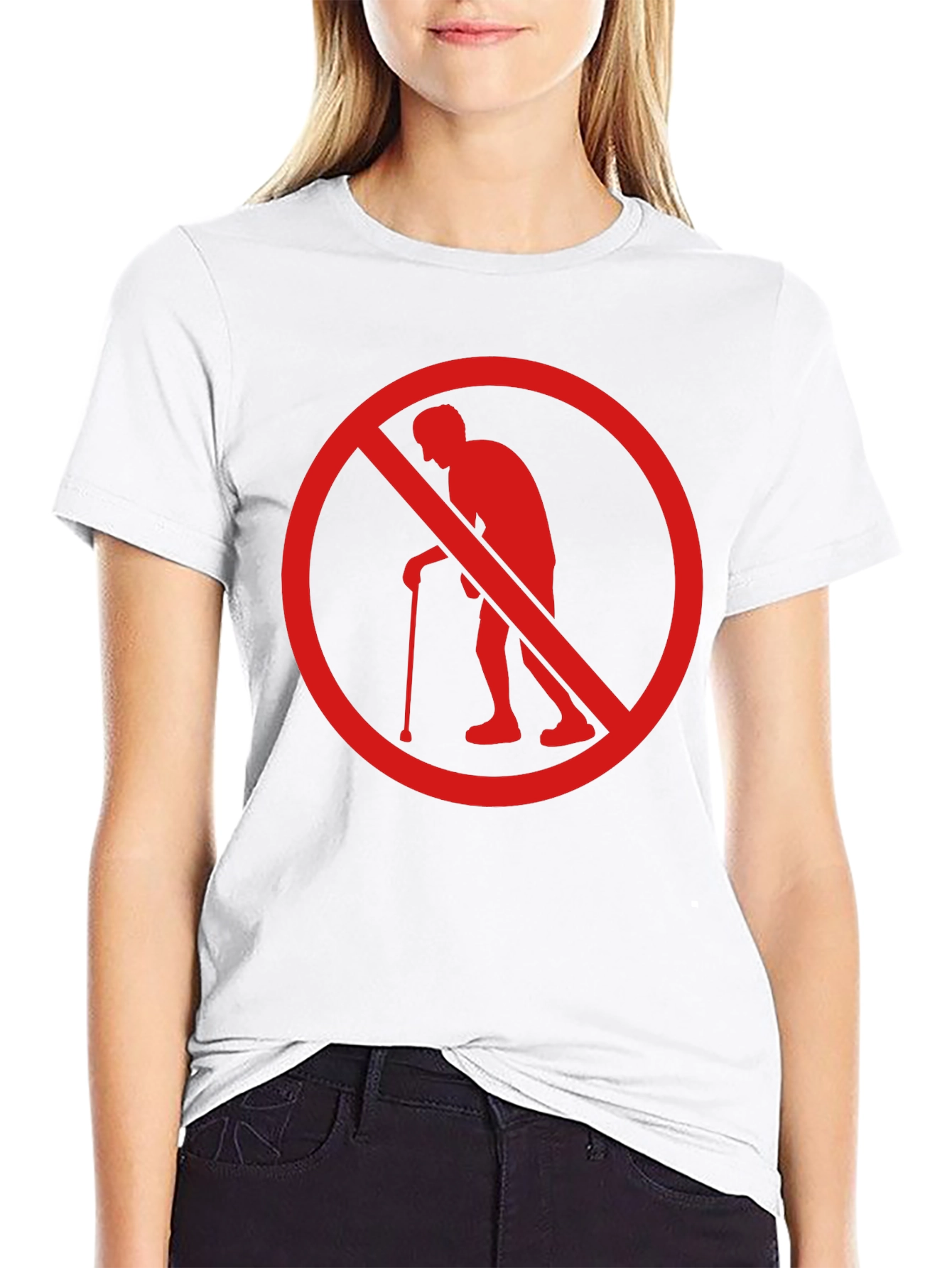 No Old People T-Shirt Funny Novelty Graphic Tee