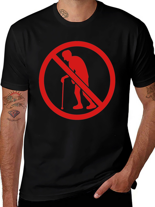 No Old People T-Shirt Funny Novelty Graphic Tee
