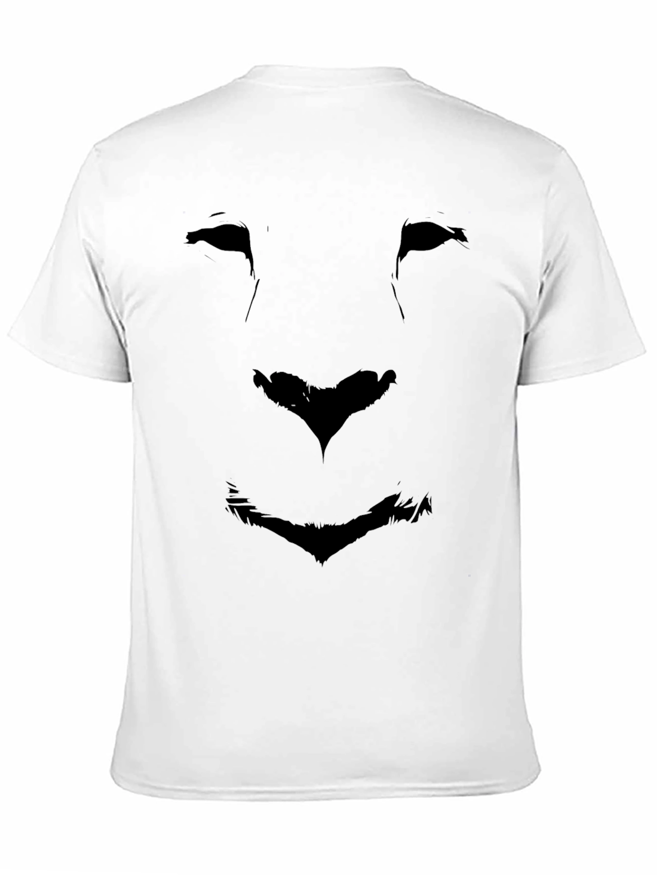 Lion Face Graphic T-Shirt - Black