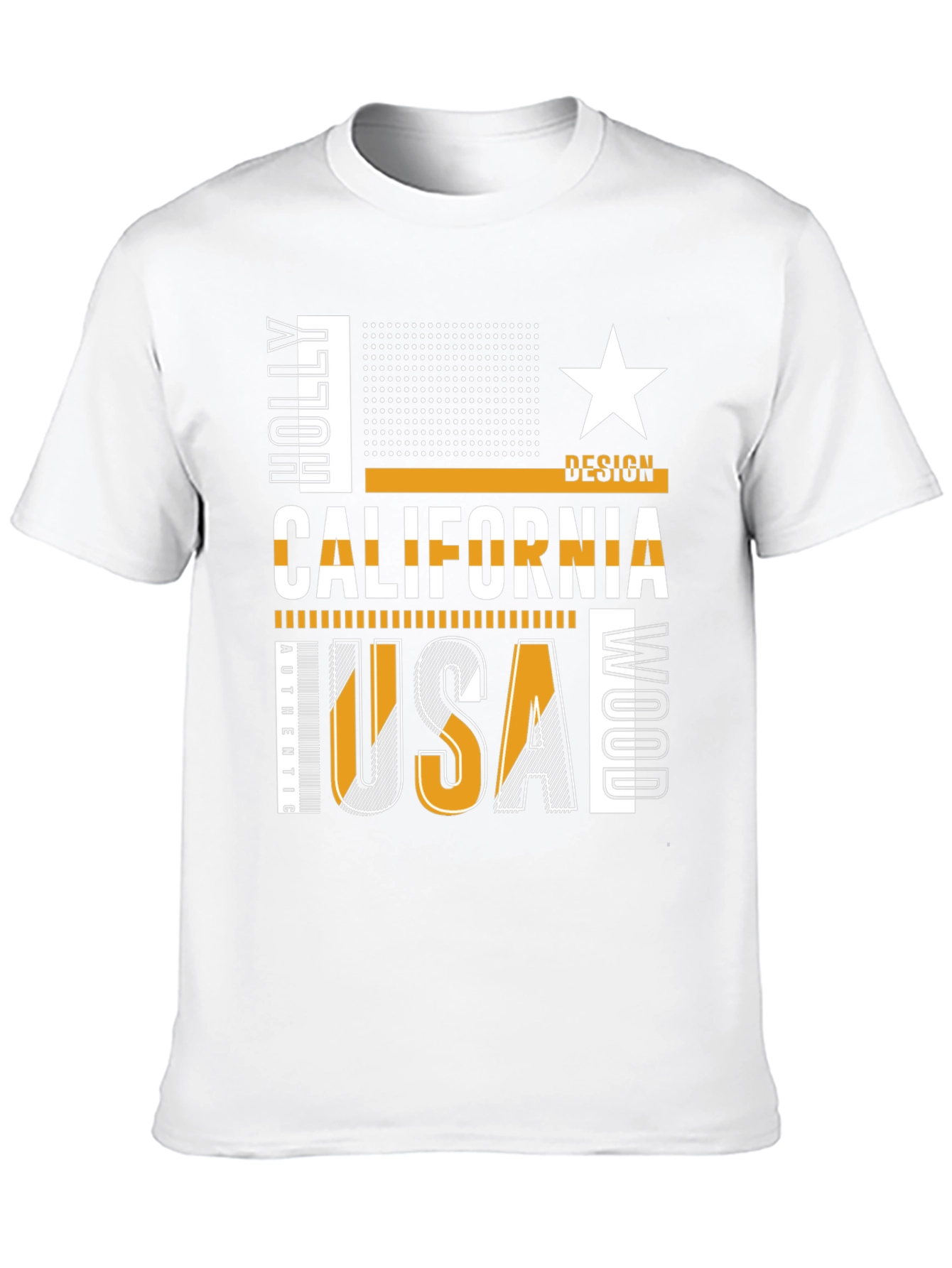 California USA Graphic Tee - Mens Black T-Shirt