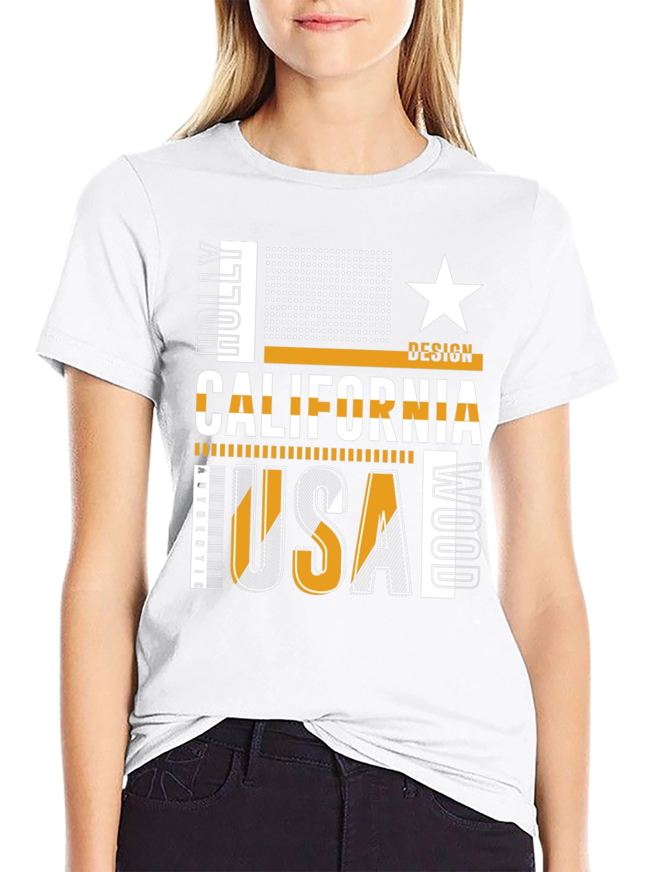 California USA Graphic Tee - Mens Black T-Shirt