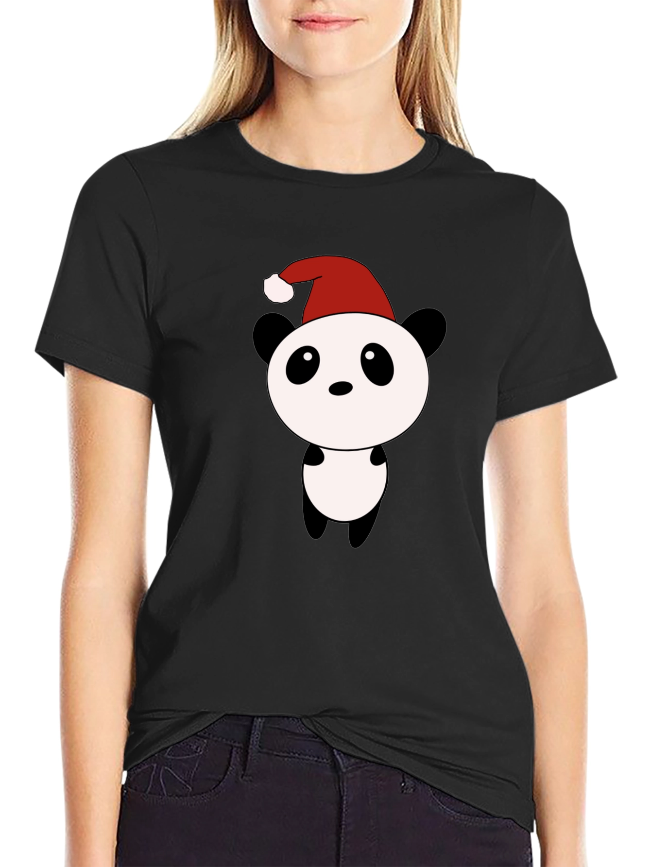Festive Panda T-Shirt - Holiday Cheer