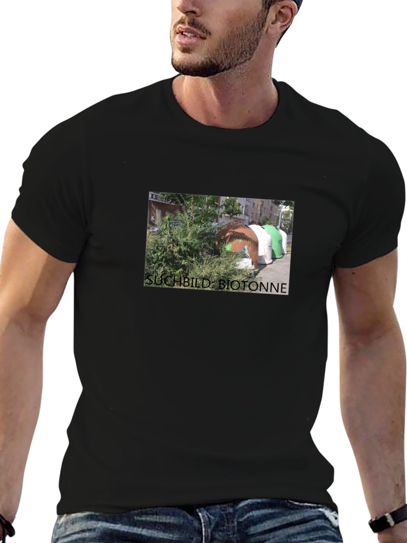 Suchtbild Biotonne T-Shirt Black