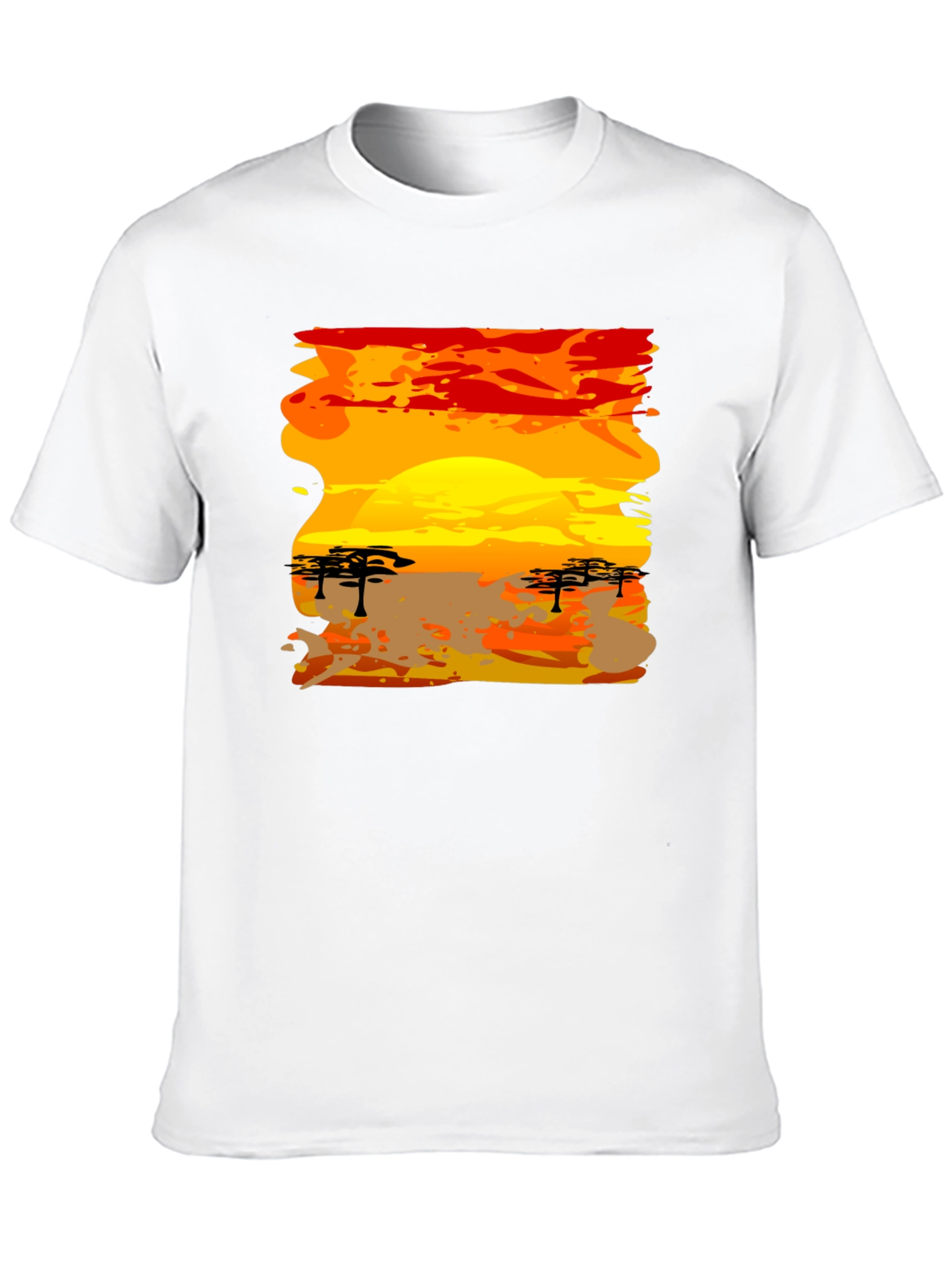 African Sunset Graphic Tee - Black T-Shirt