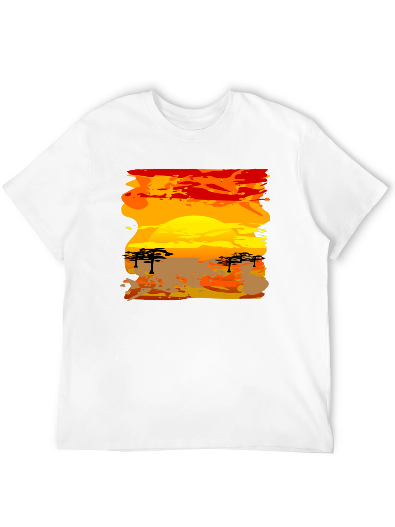 African Sunset Graphic Tee - Black T-Shirt