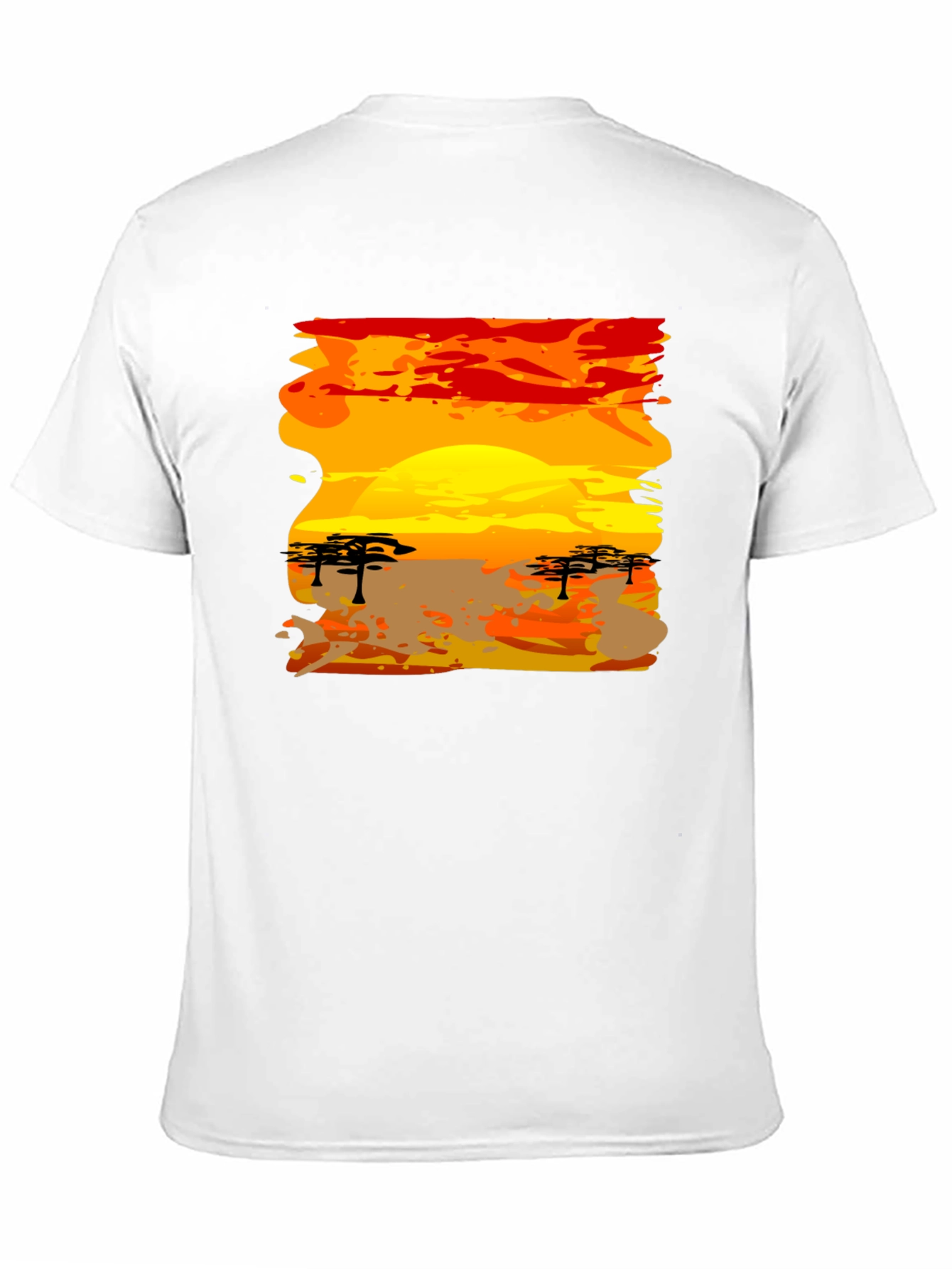 African Sunset Graphic Tee - Black T-Shirt