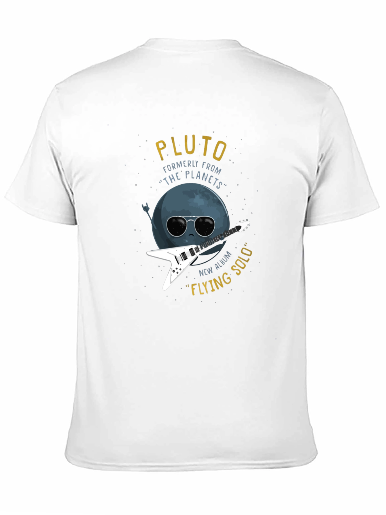 Pluto Flying Solo Black T-Shirt