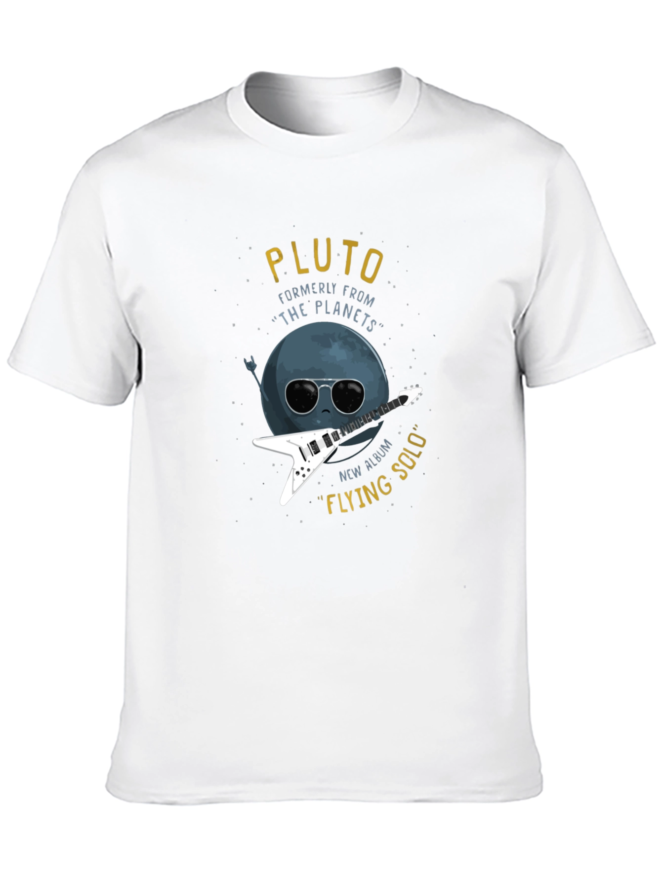 Pluto Flying Solo Black T-Shirt