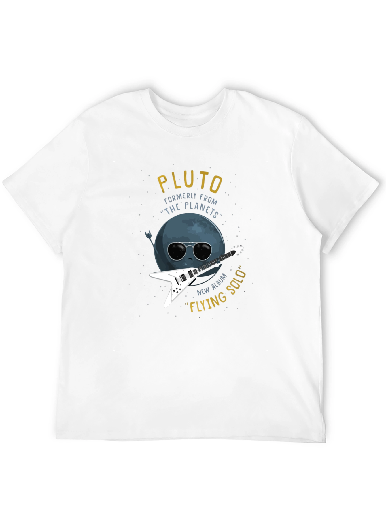 Pluto Flying Solo Black T-Shirt