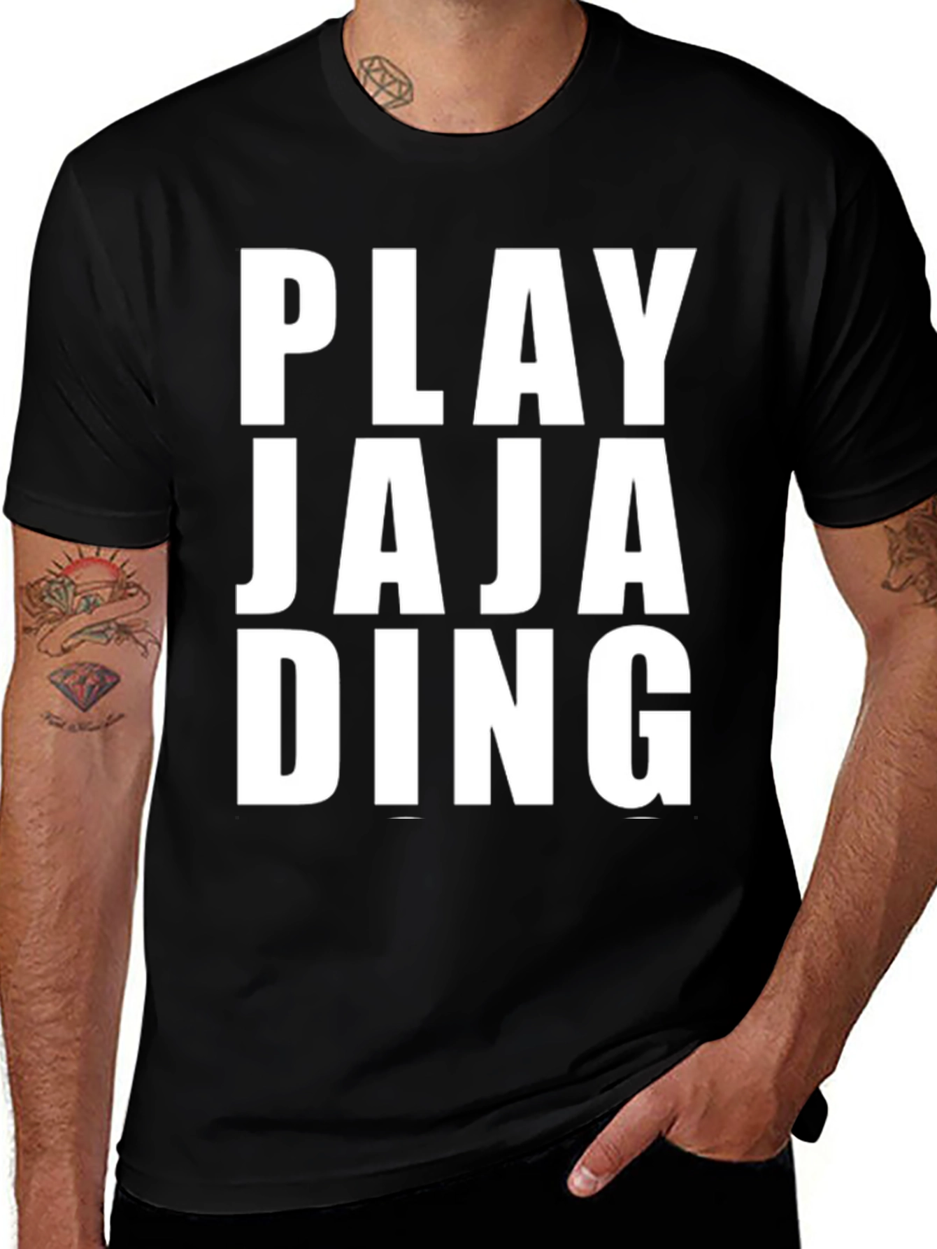 Play Jaja Ding Graphic Tee - Mens Black T-Shirt