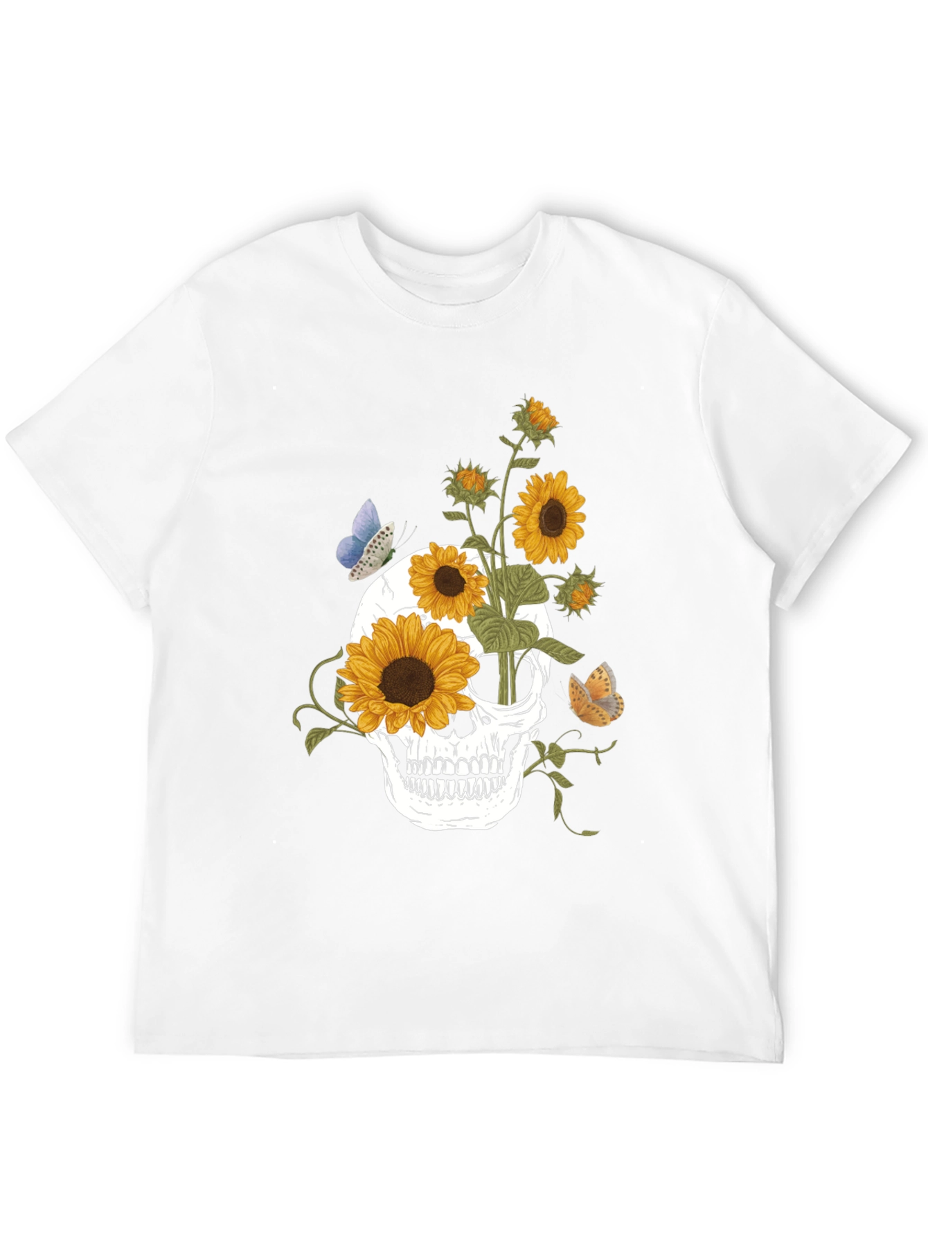 Sunflower Skull Graphic Tee