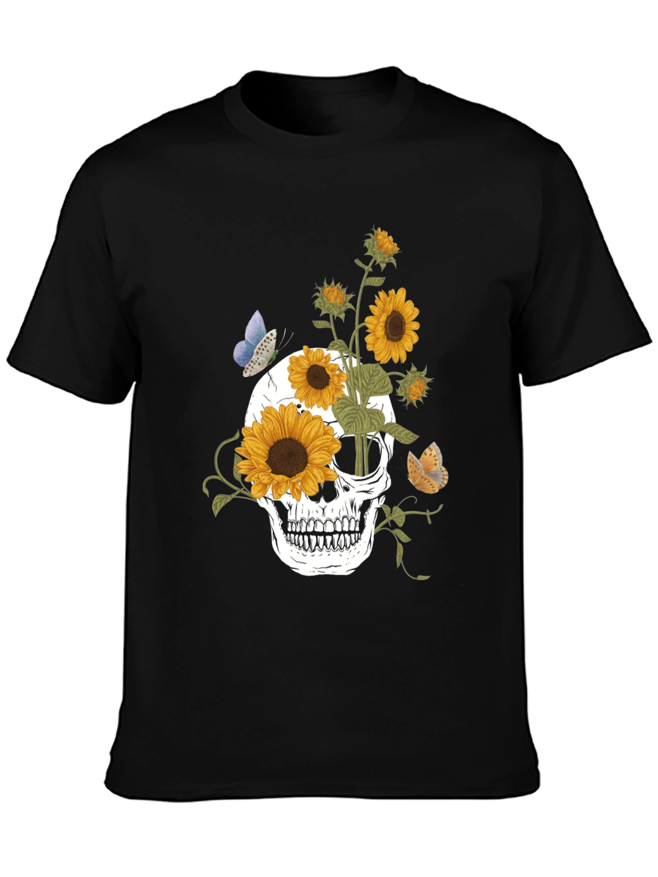 Sunflower Skull Graphic Tee