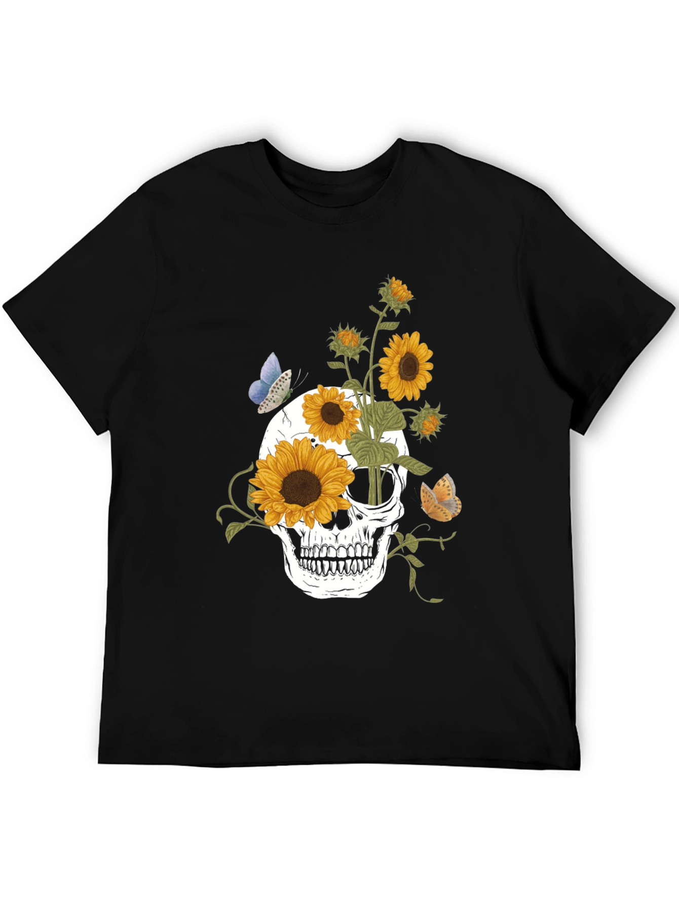 Sunflower Skull Graphic Tee