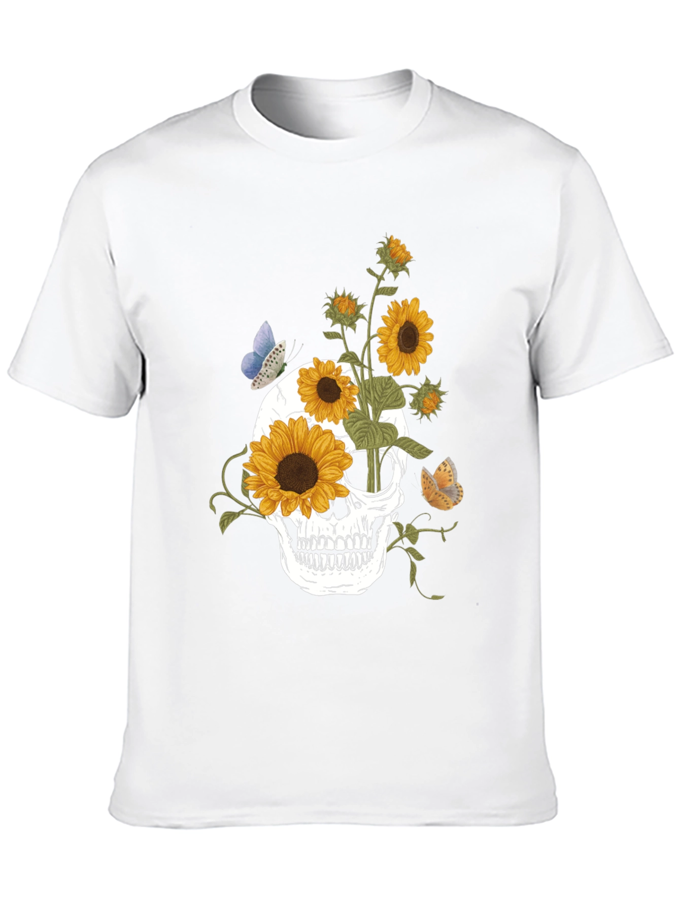 Sunflower Skull Graphic Tee