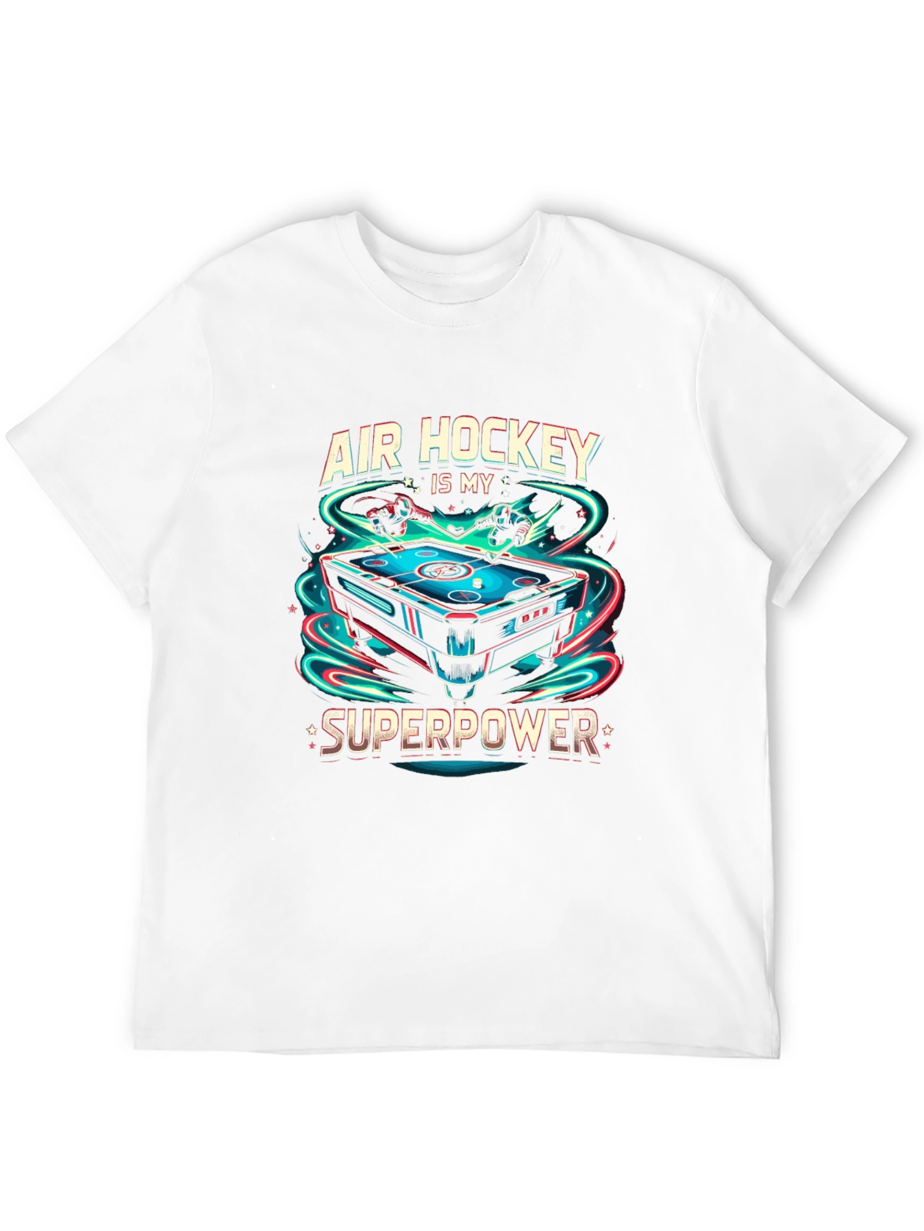 Air Hockey Superpower Black T-Shirt