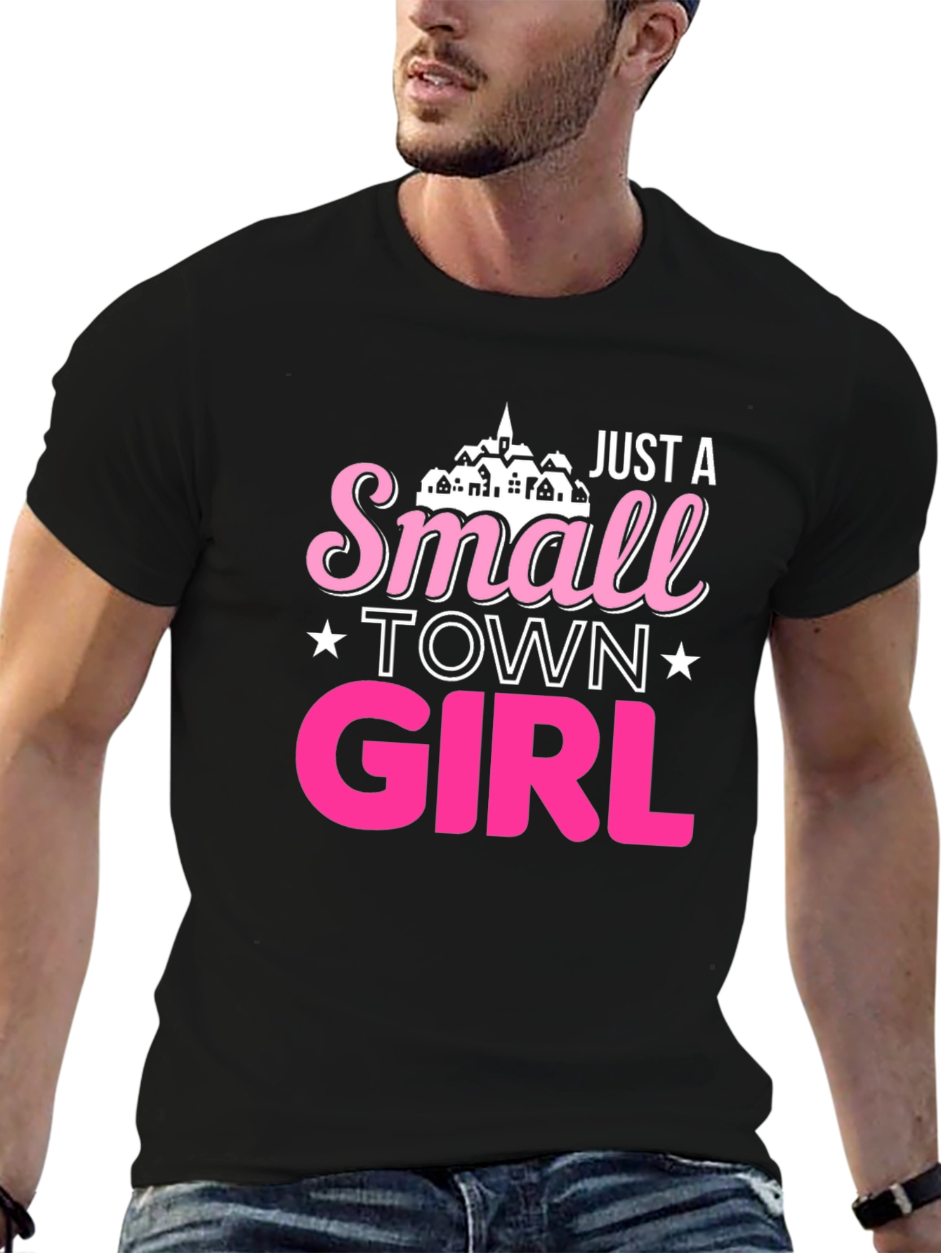 Just a Small Town Girl Black T-Shirt