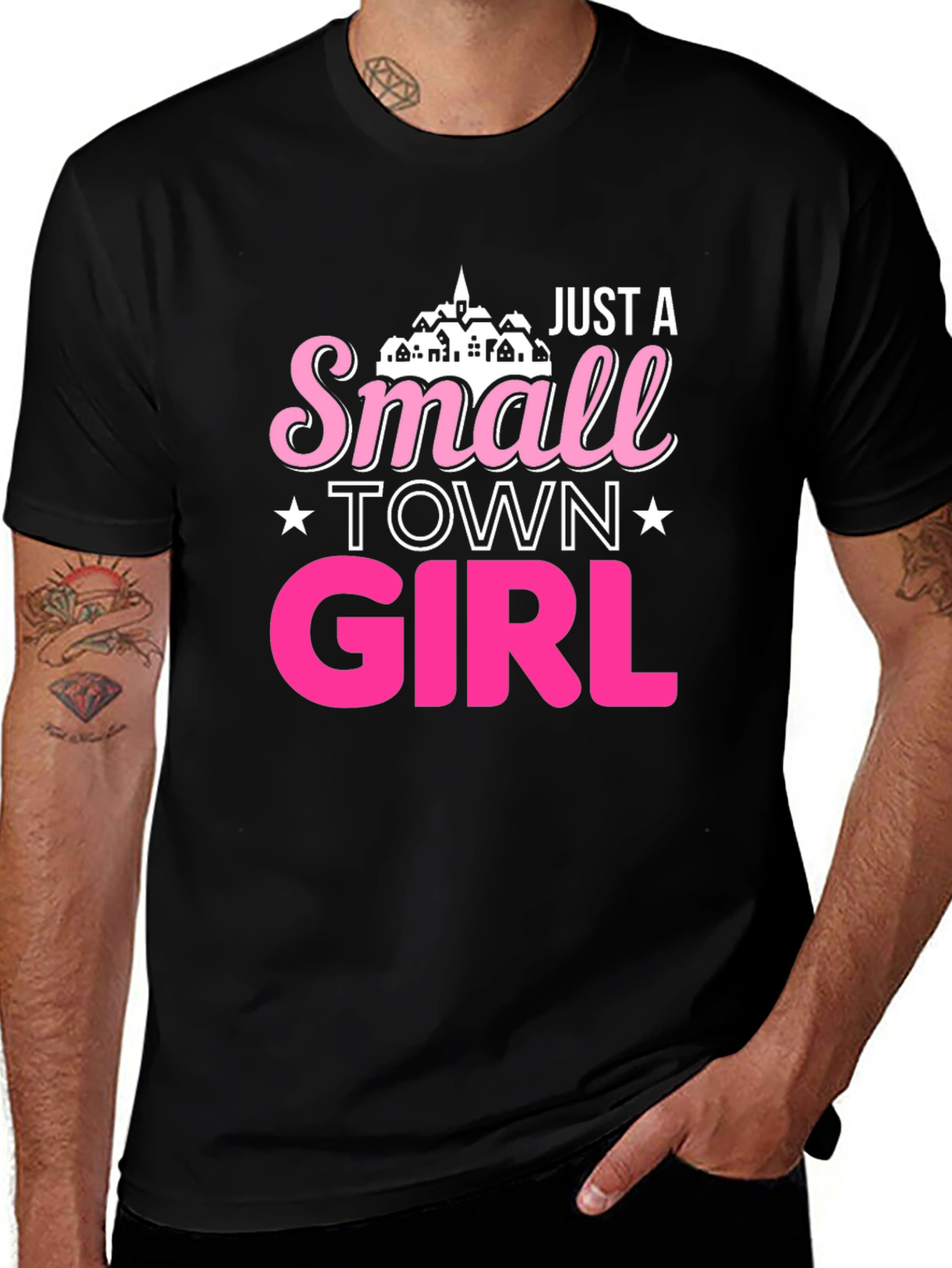 Just a Small Town Girl Black T-Shirt