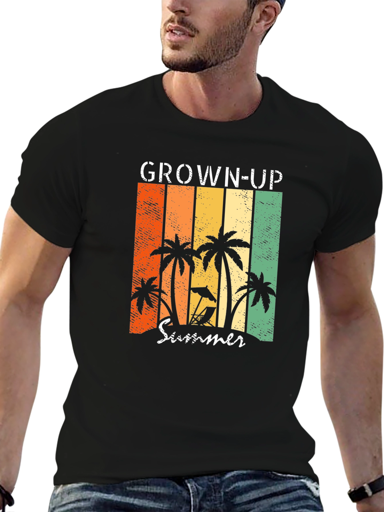 Grown-Up Summer Graphic T-Shirt
