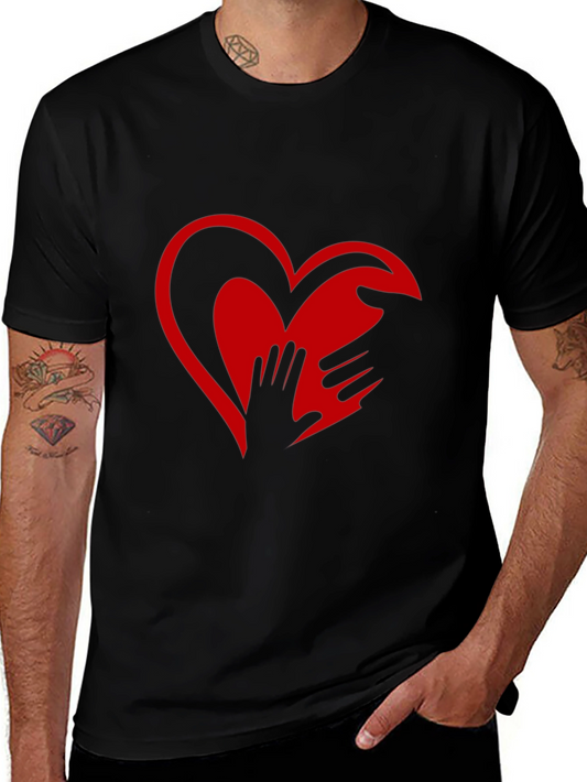 Heart Hands Graphic Tee - Expressive Design
