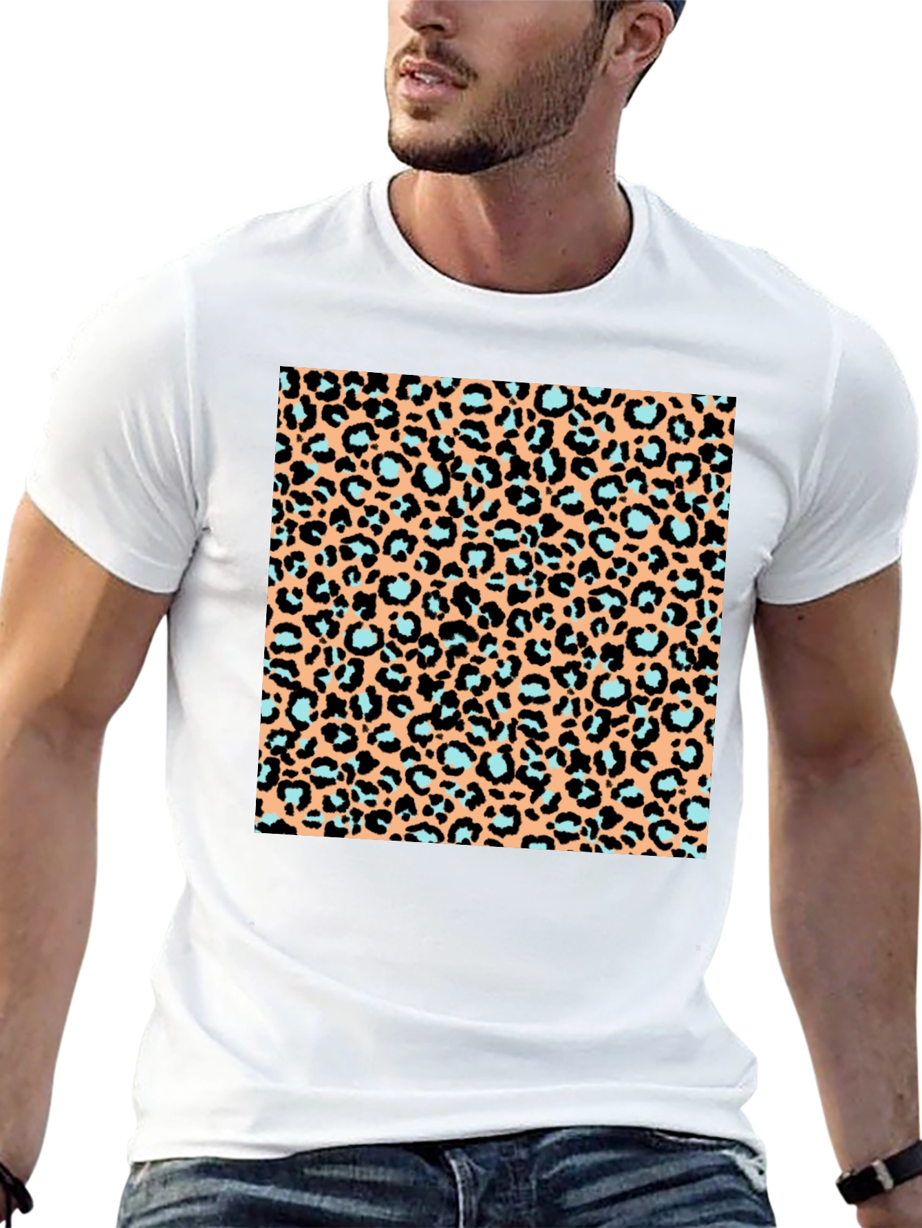 Leopard Print T-Shirt - Black