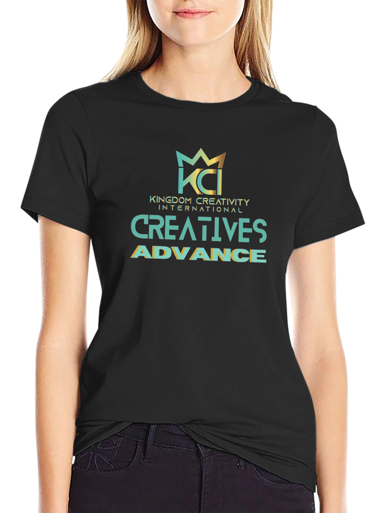 KCI Kingdom Creativity Black Graphic T-Shirt