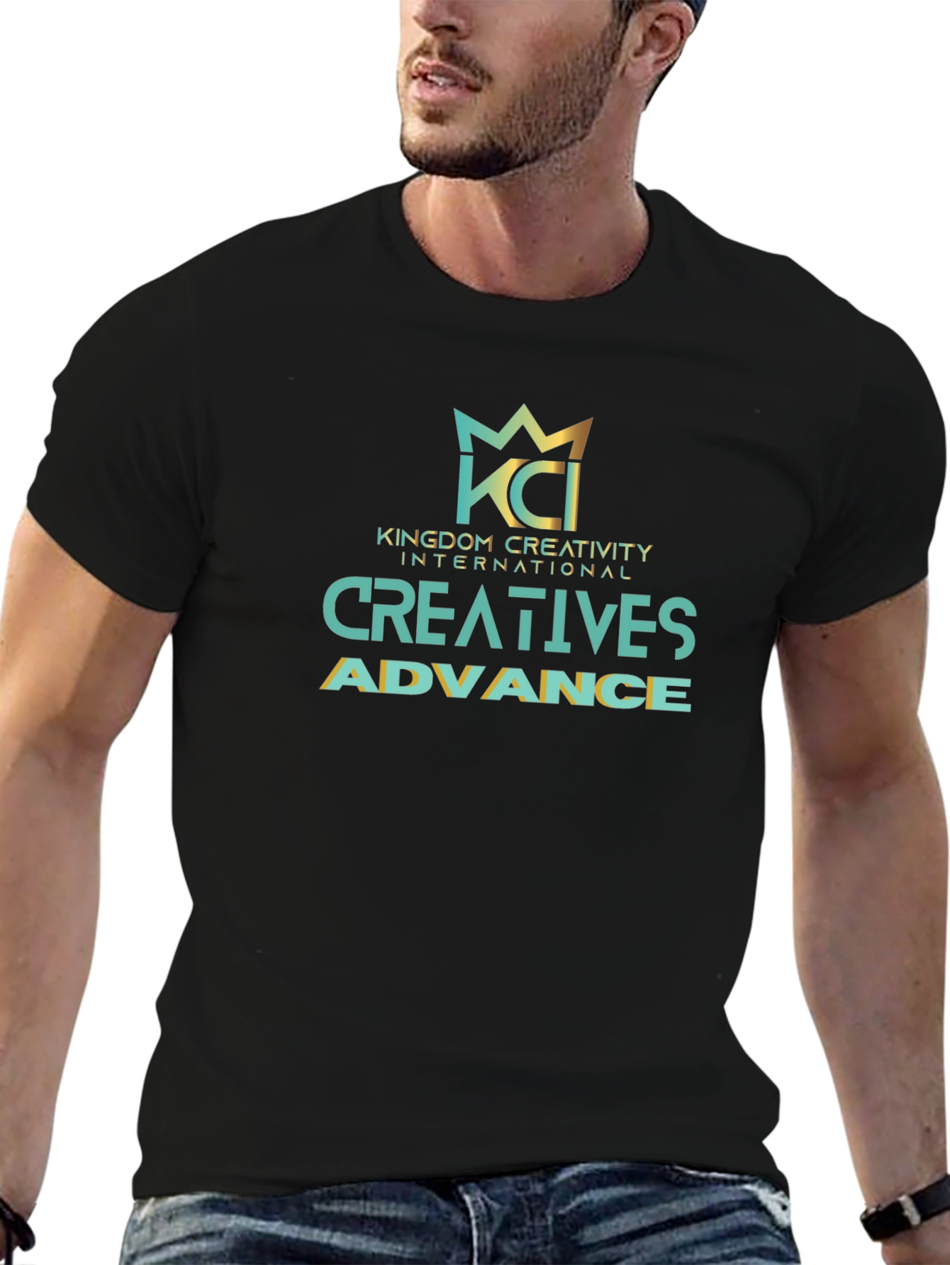 KCI Kingdom Creativity Black Graphic T-Shirt