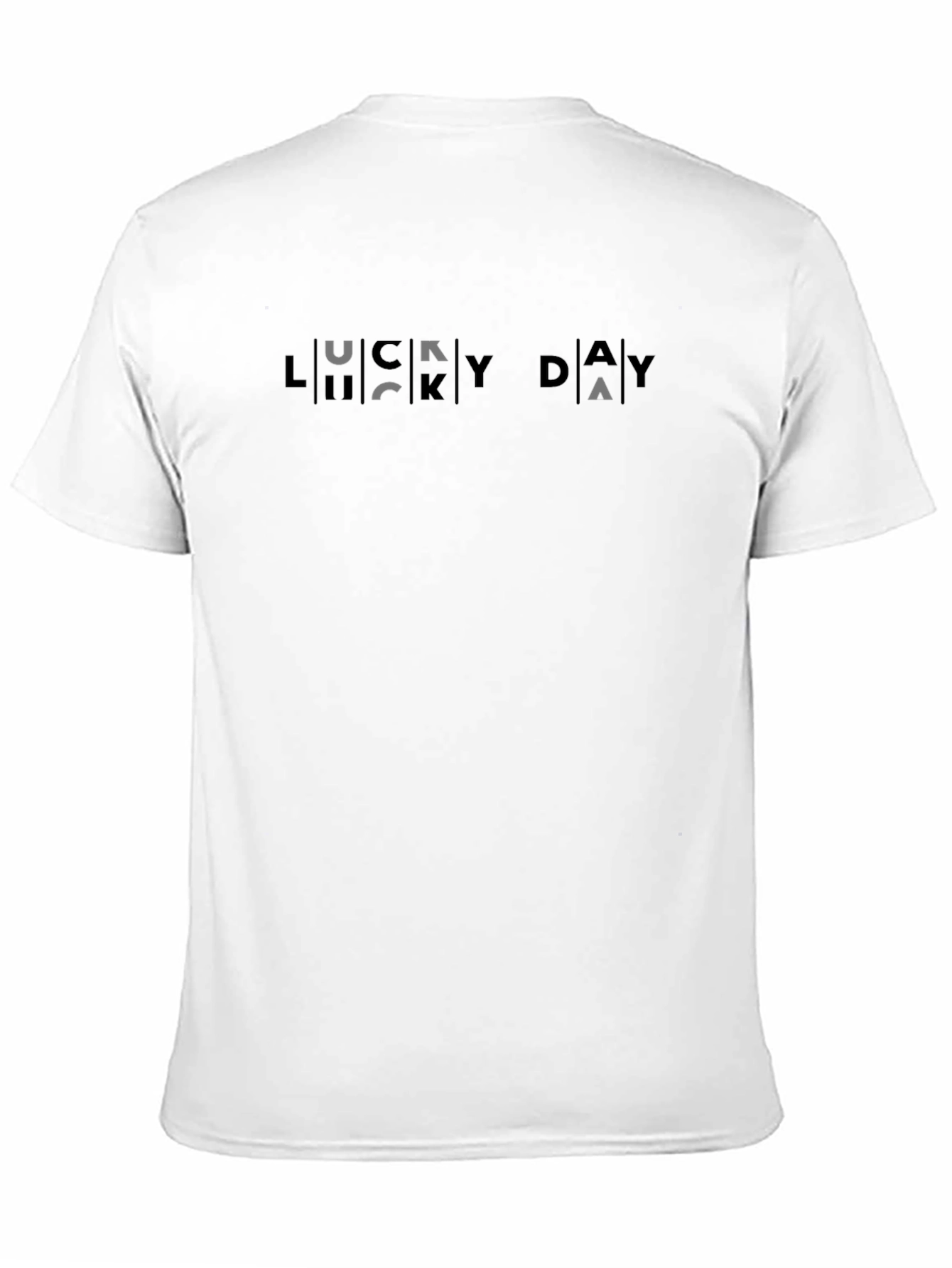 Lucky Day Mens Black Graphic T-Shirt