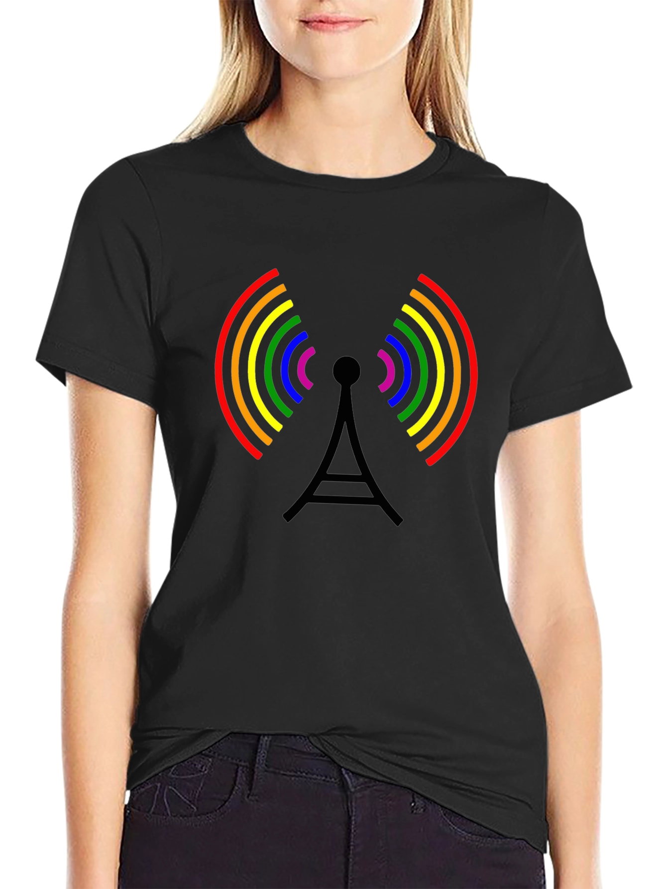 Rainbow Antenna T-Shirt - Pride Design