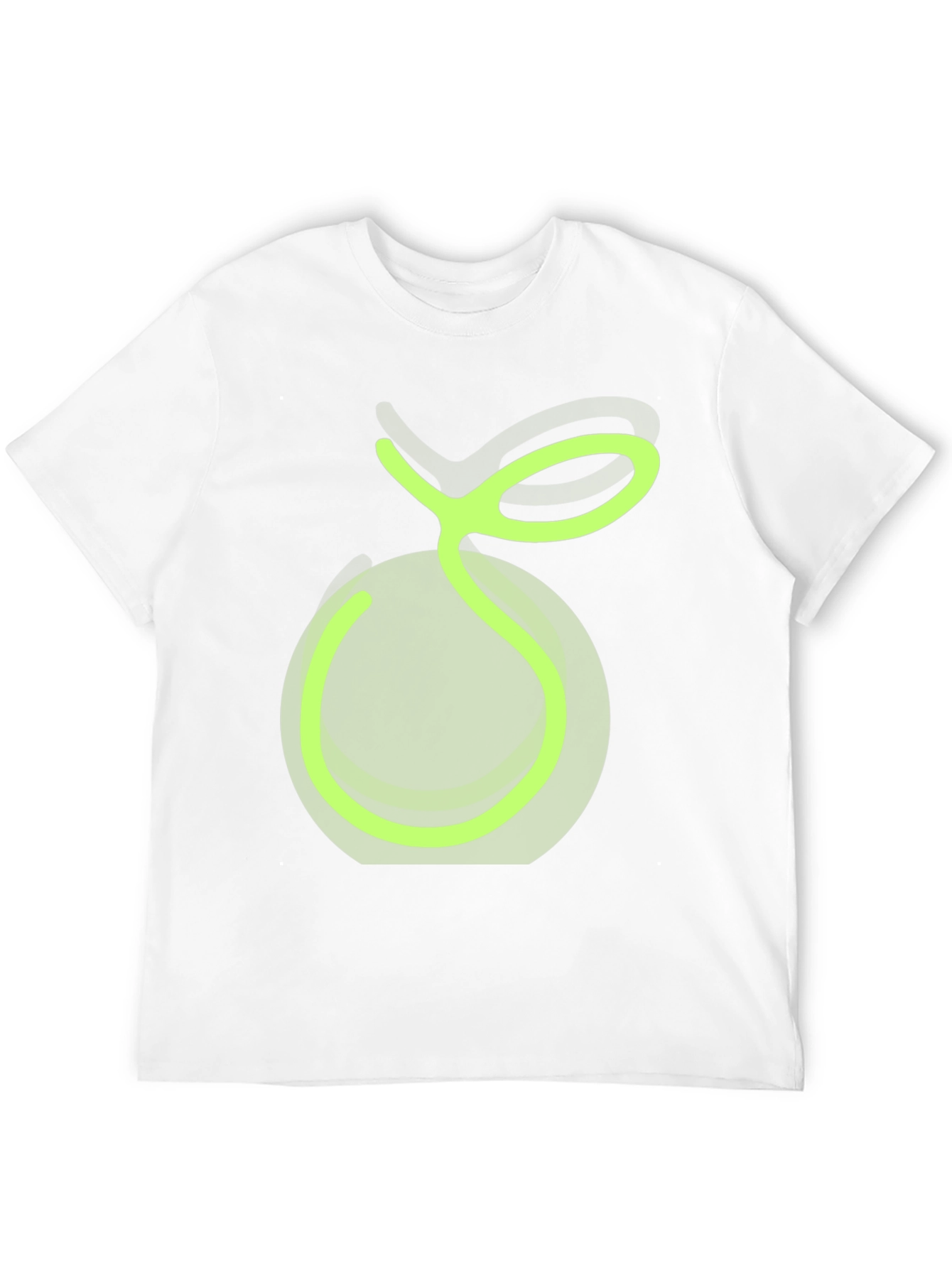 Green Apple Graphic Tee - Casual Black T-Shirt