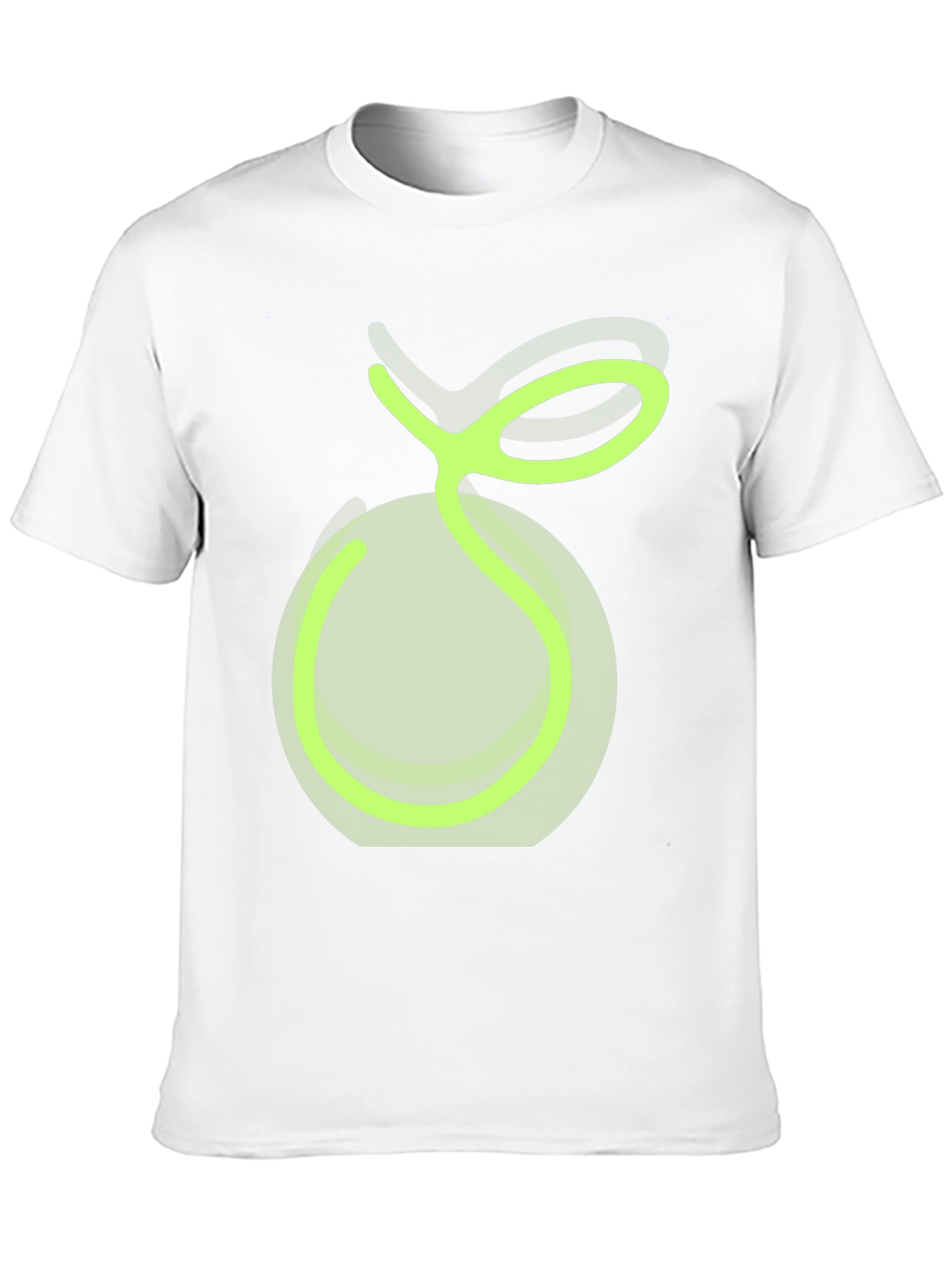 Green Apple Graphic Tee - Casual Black T-Shirt