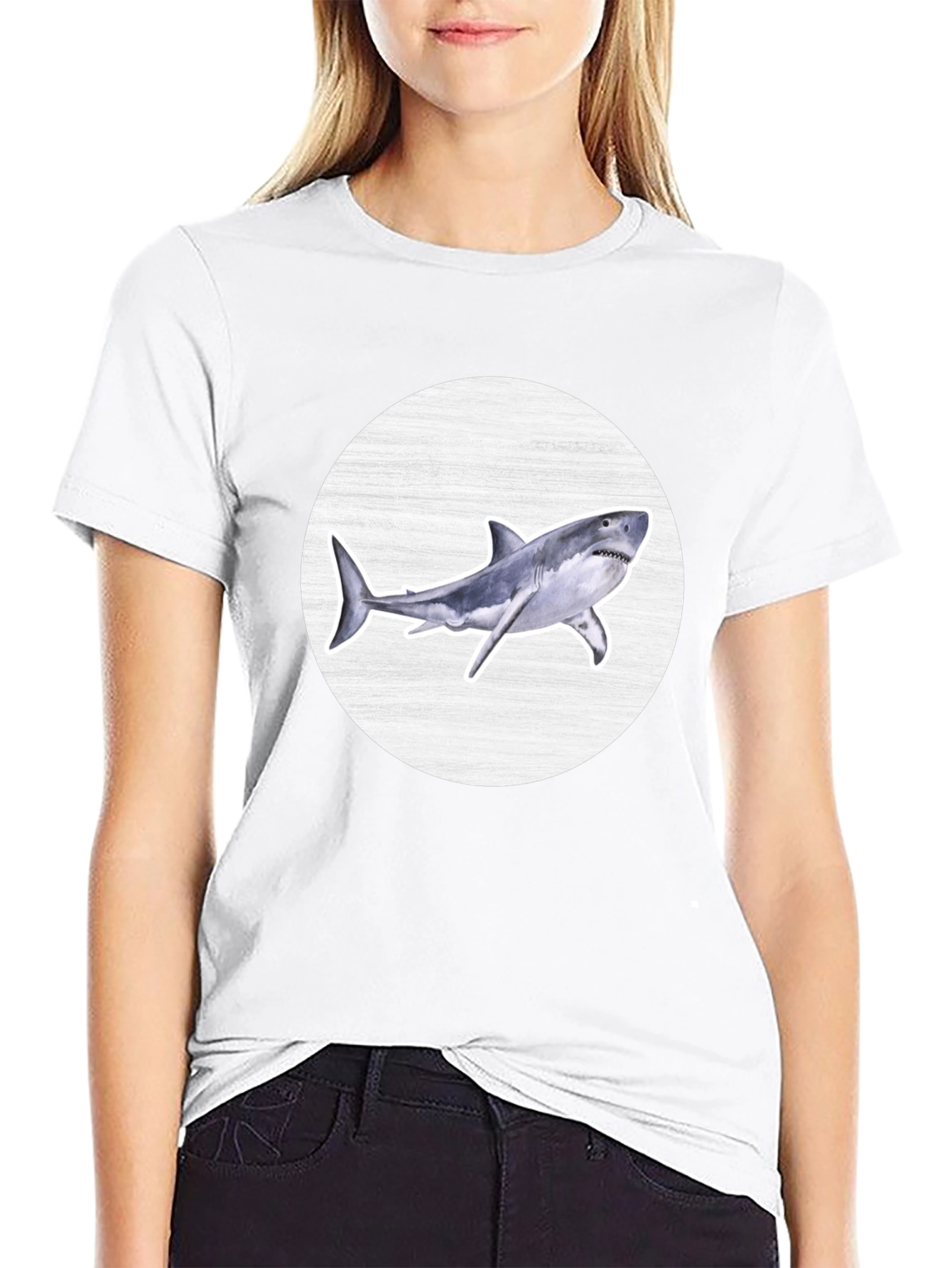Shark Graphic T-Shirt - Mens Black Tee