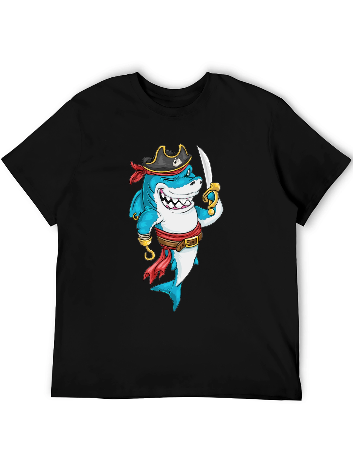 Pirate Shark Graphic T-Shirt - Fun Novelty Tee