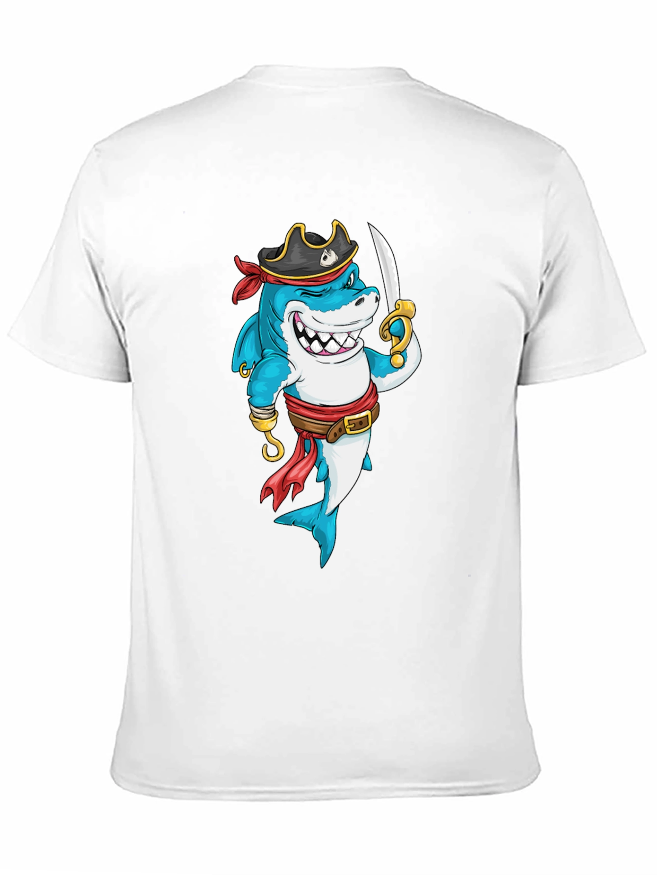 Pirate Shark Graphic T-Shirt - Fun Novelty Tee