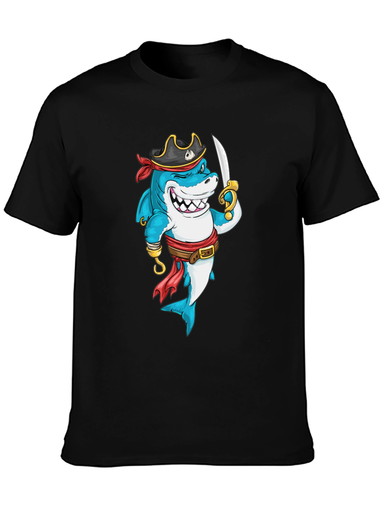 Pirate Shark Graphic T-Shirt - Fun Novelty Tee