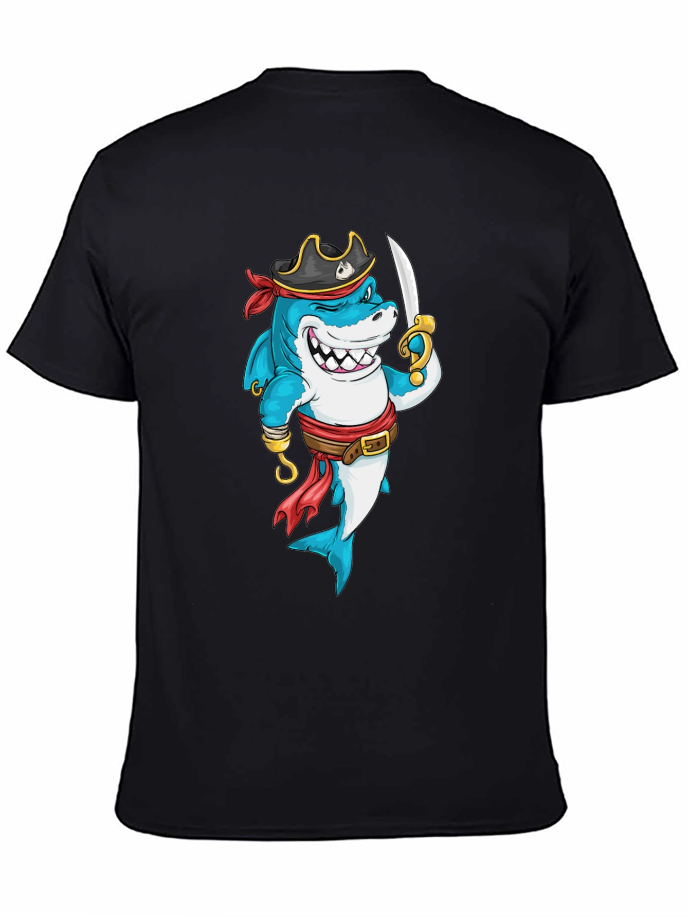 Pirate Shark Graphic T-Shirt - Fun Novelty Tee