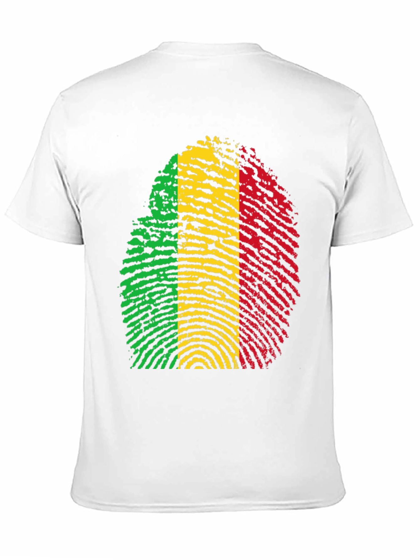 Rasta Fingerprint Graphic T-Shirt - Black