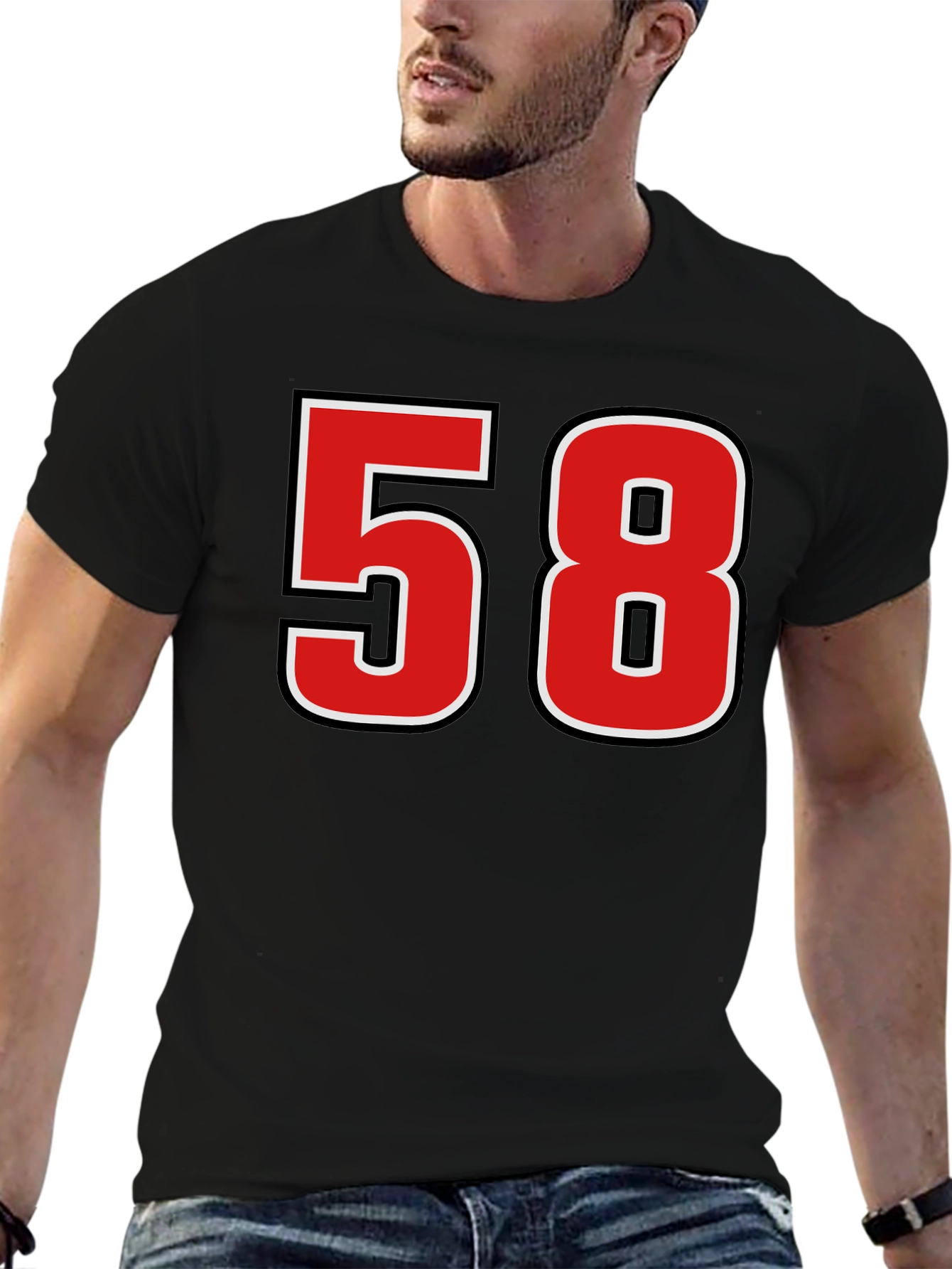 Retro Number 58 Graphic T-Shirt