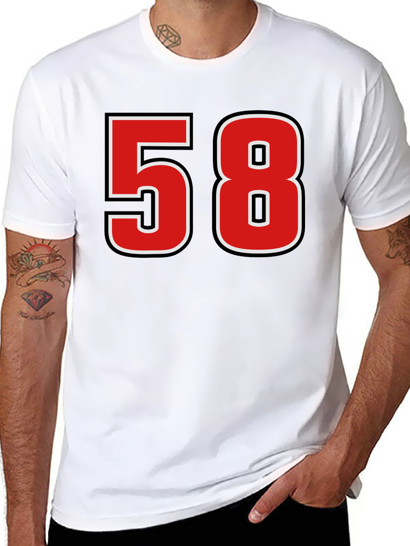 Retro Number 58 Graphic T-Shirt