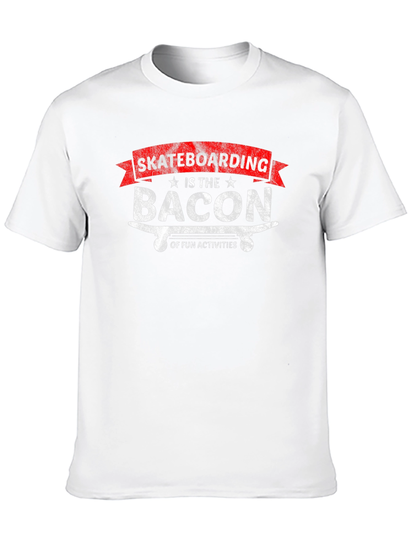 Skateboarding Bacon of Fun Activities Graphic T-Shirt