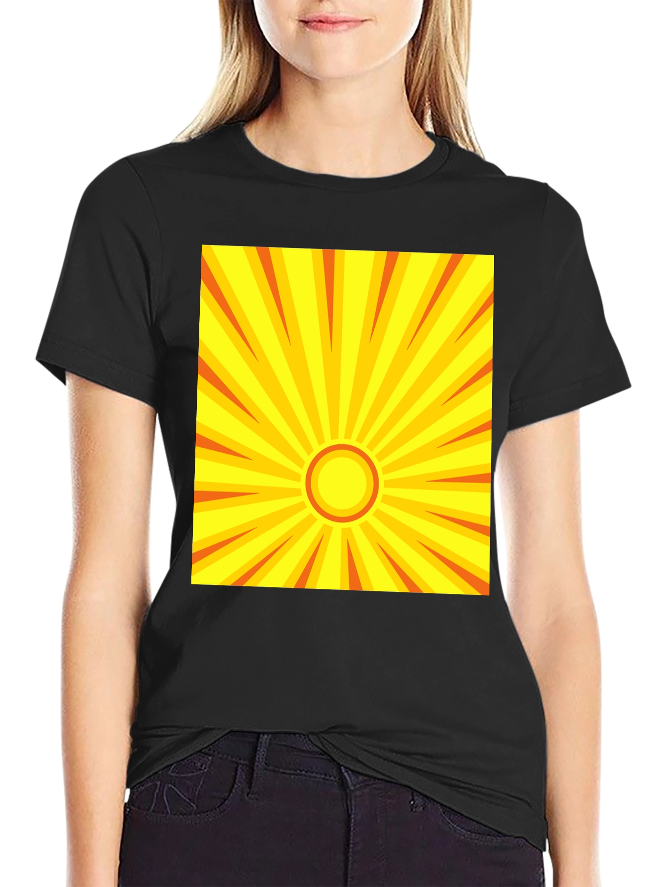 Sunburst Graphic Tee - Retro Style