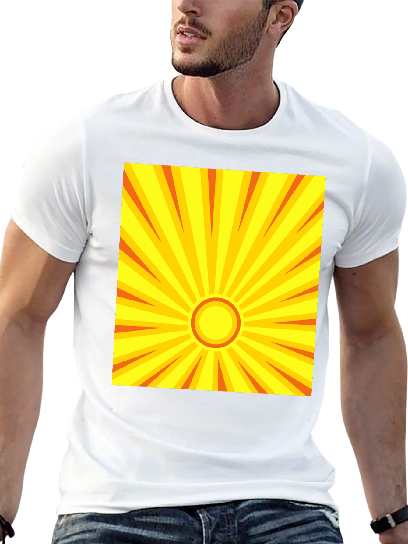 Sunburst Graphic Tee - Retro Style