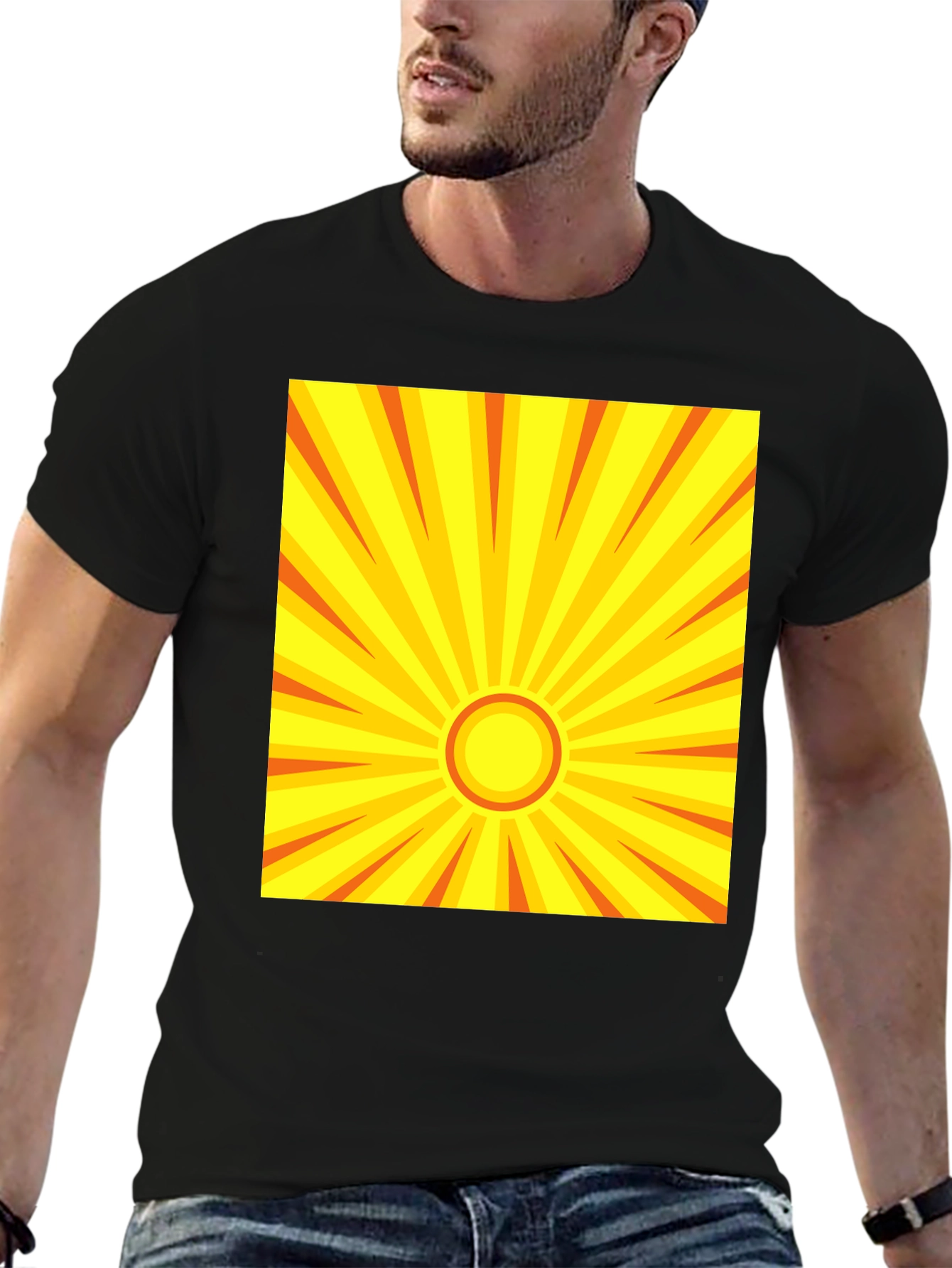 Sunburst Graphic Tee - Retro Style